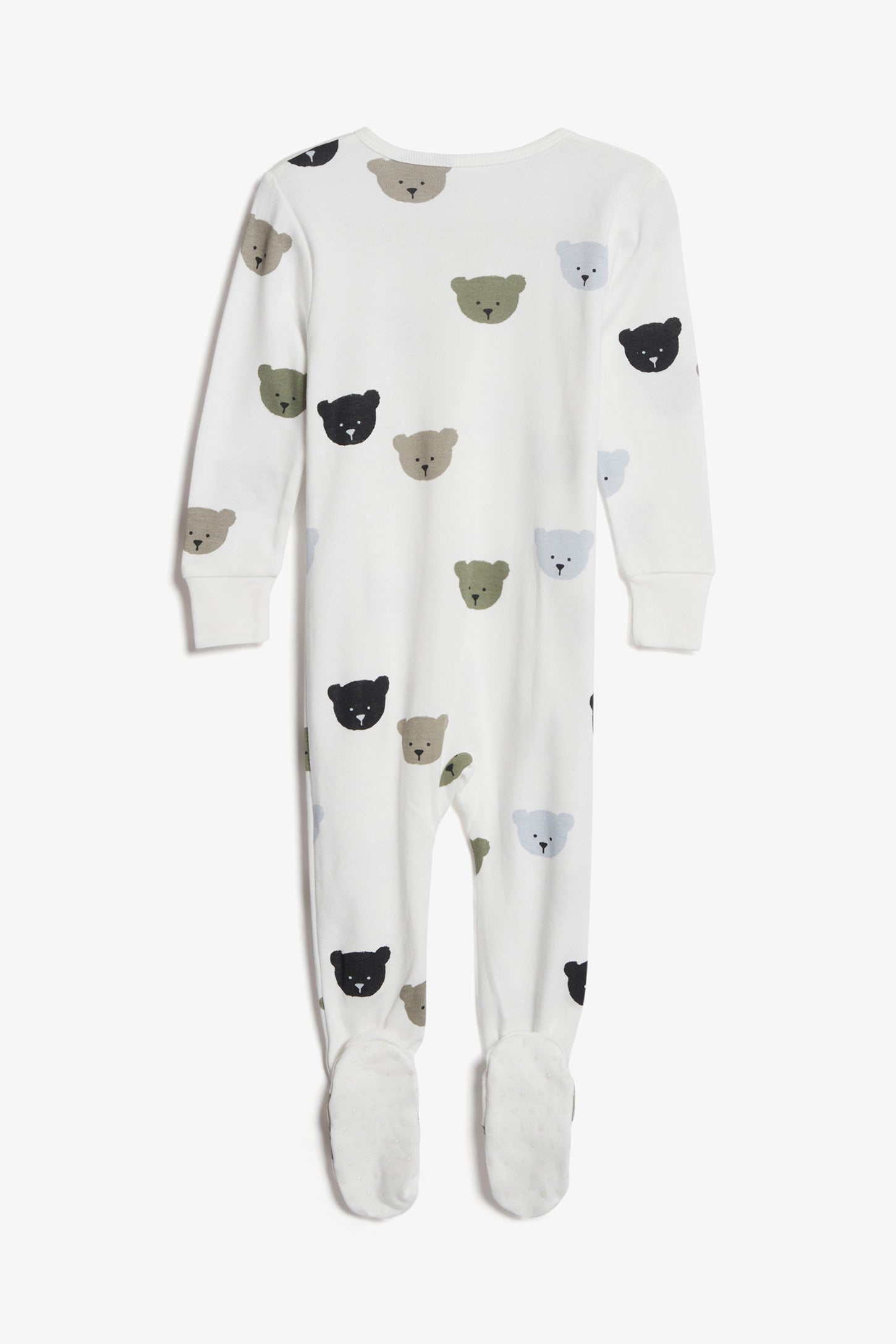 Pyjama 1-pièce en coton bio - Bébé && BLANC/GRIS