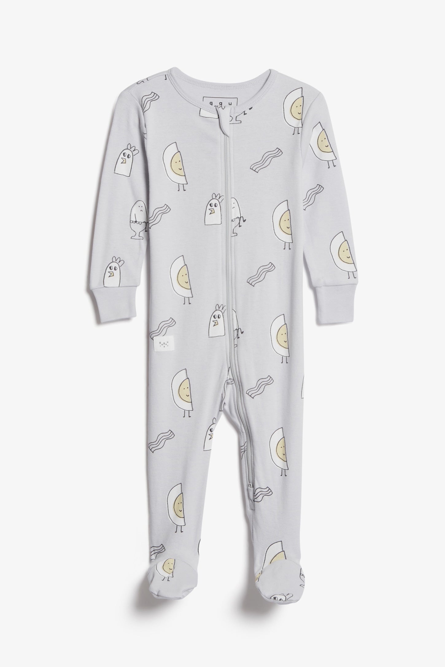 Pyjama 1-pièce en coton bio - Bébé && GRIS