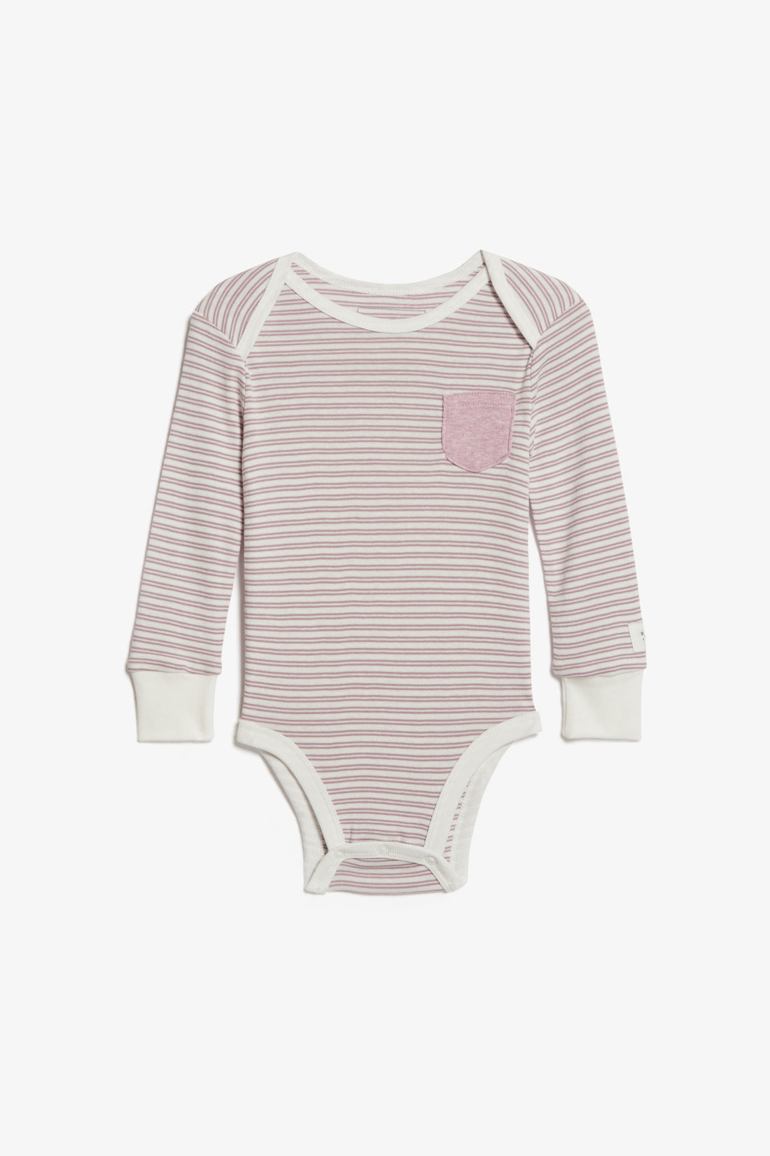 Cache-couche manches longue en coton bio - Bébé && MAUVE