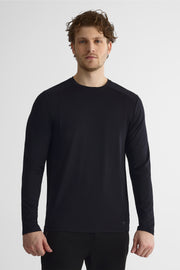 Chandail col rond manches longues athlétique - Homme && NOIR