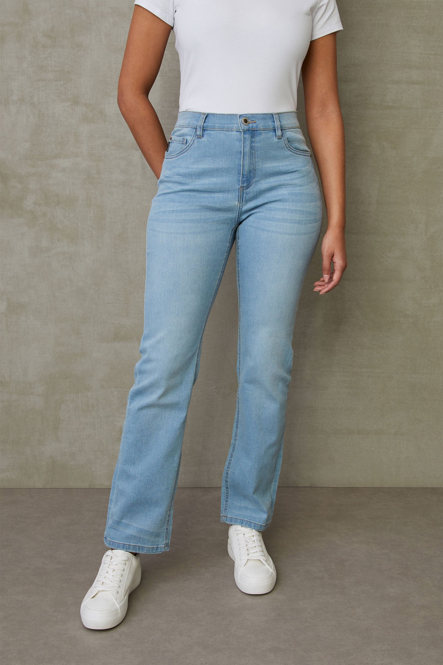 Jeans jambe droite - Femme && DENIM PALE
