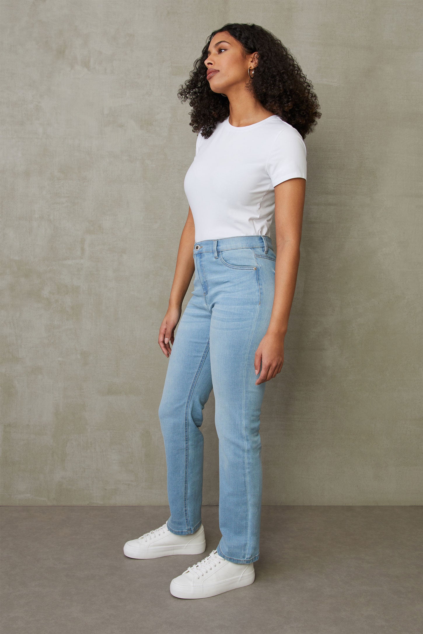 Jeans jambe droite - Femme && DENIM PALE