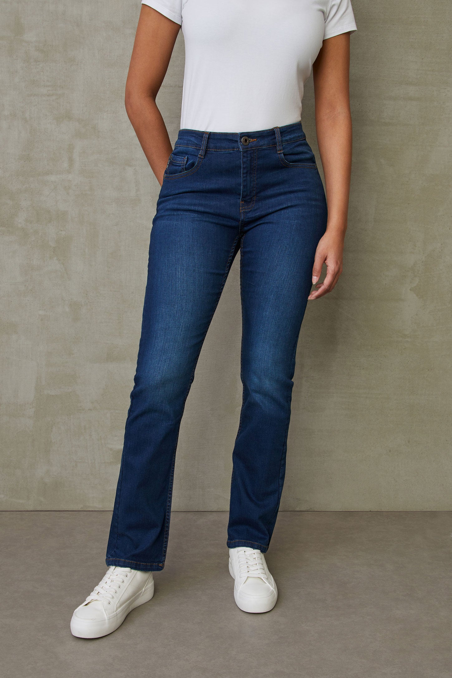Jeans jambe droite - Femme && DENIM FONCE