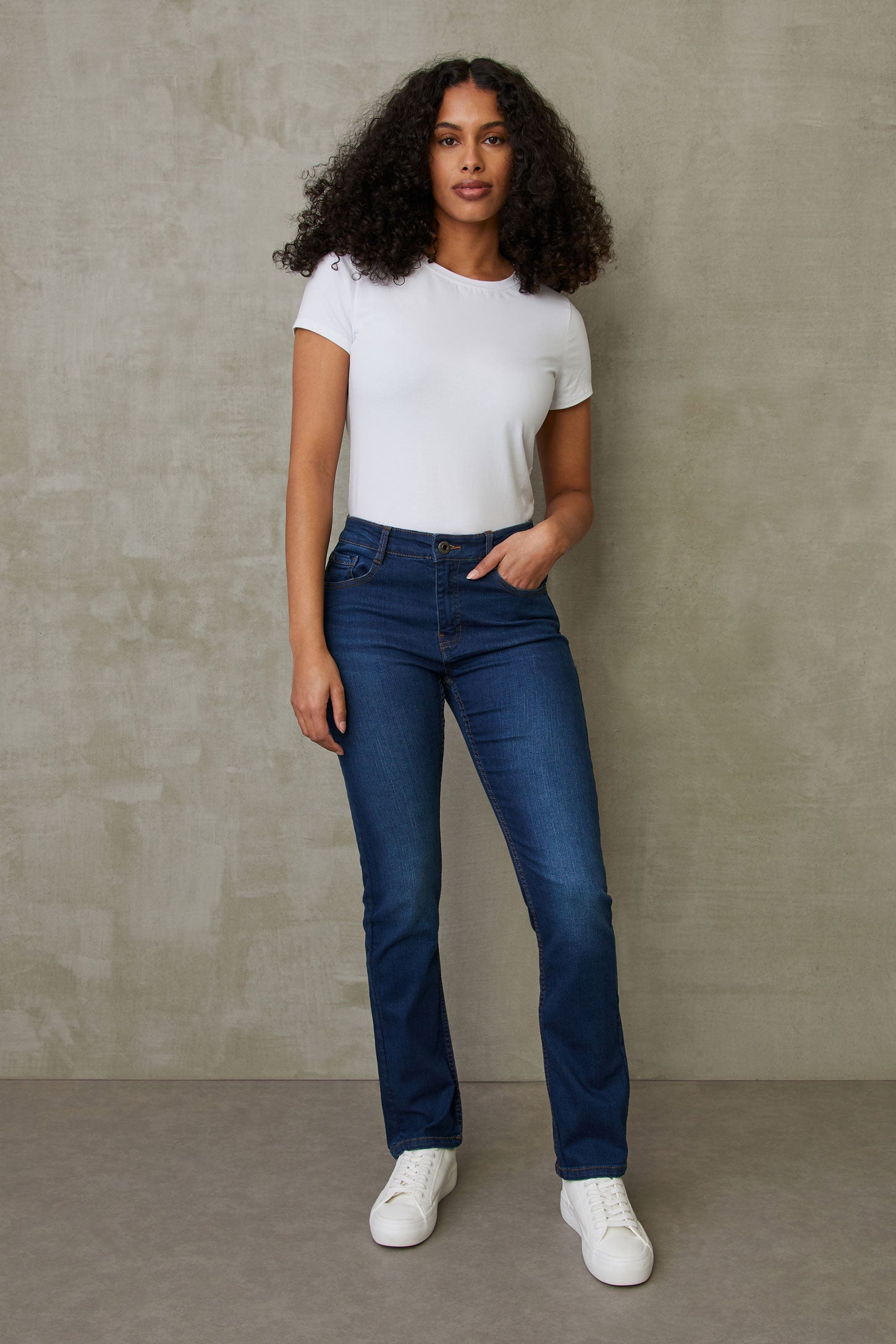 Jeans jambe droite - Femme && DENIM FONCE