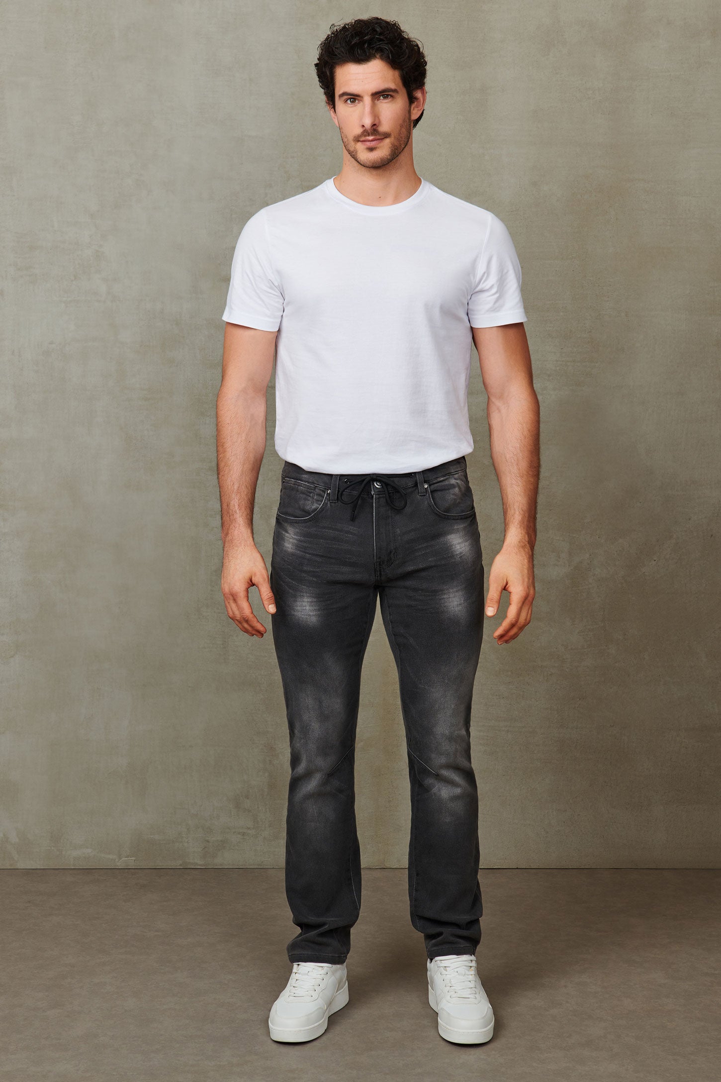 Jeans jambe étroite 30'' - Homme && GRIS