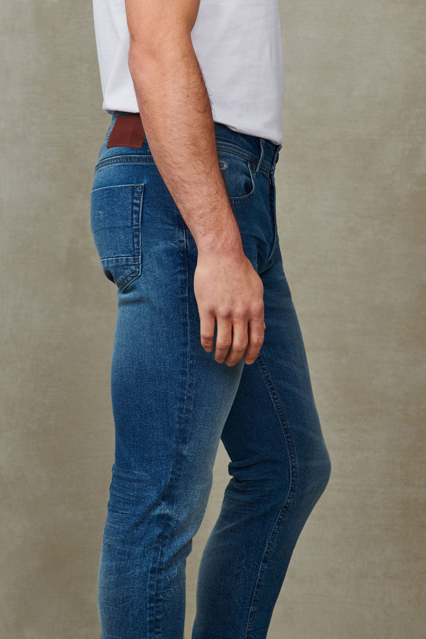 Jeans jambe étroite 30'' - Homme && BLEU MOYEN
