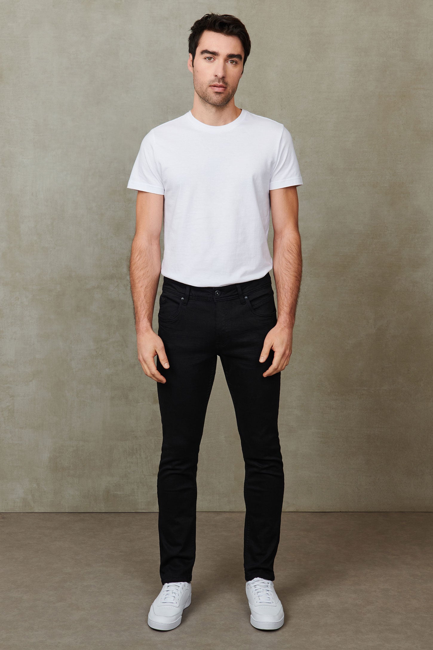 Jeans jambe étroite 32'' - Homme && NOIR