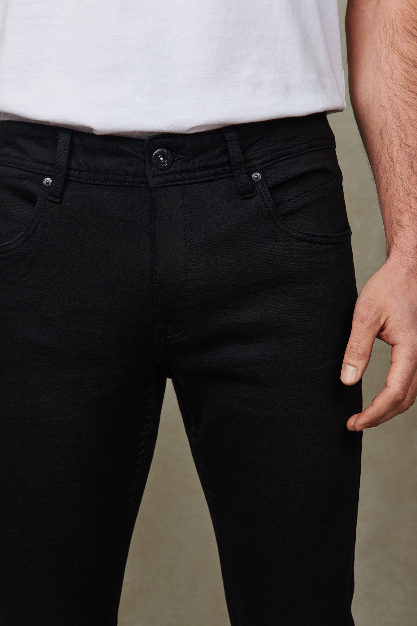 Jeans jambe étroite 32'' - Homme && NOIR