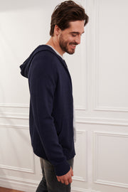 Cardigan en tricot à capuchon - Homme && MARIN MIXTE