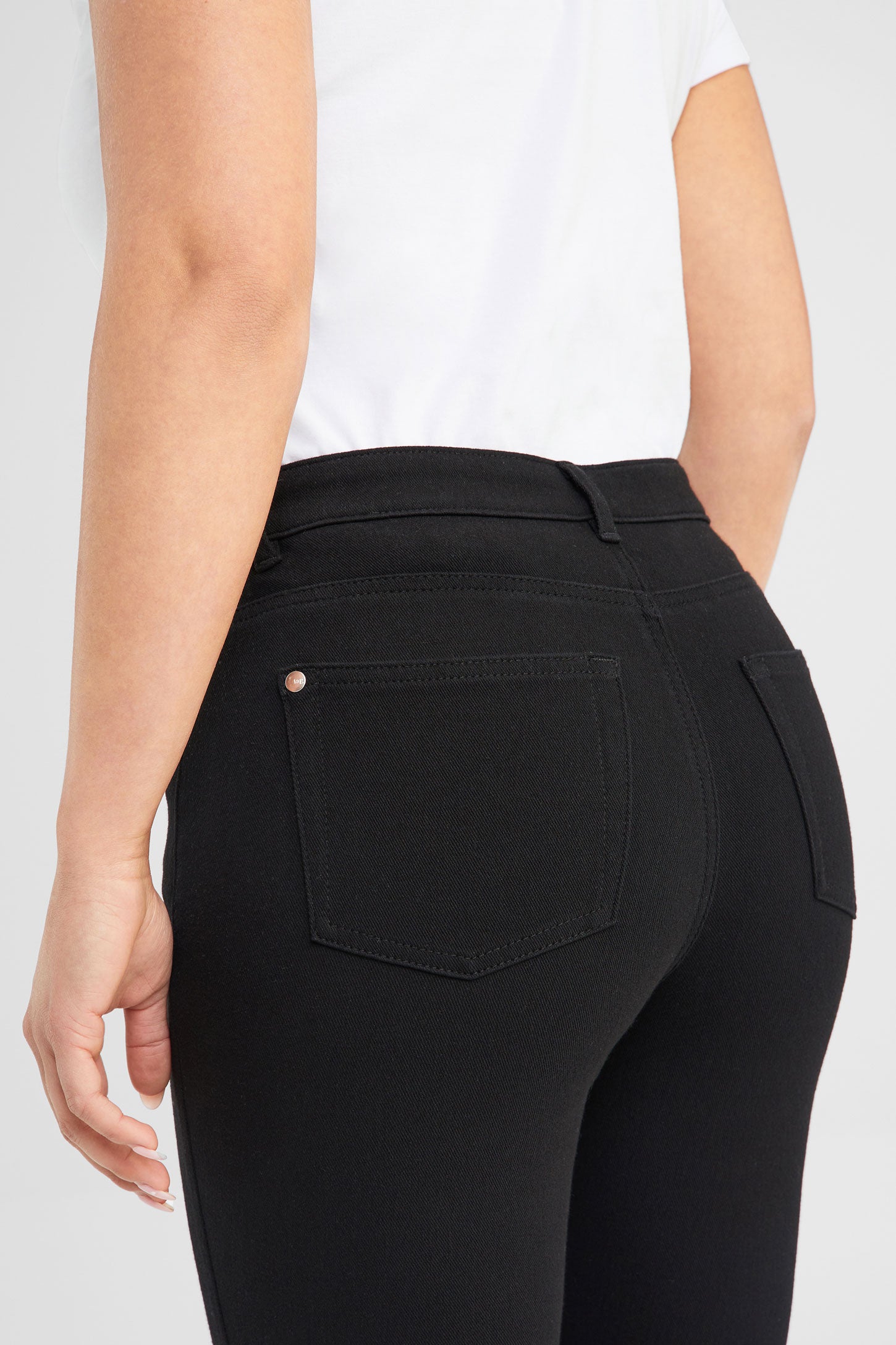 Pantalon à enfiler en twill - Femme && NOIR