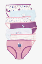 Lot de 7 culottes coton - Enfant fille && MAUVE