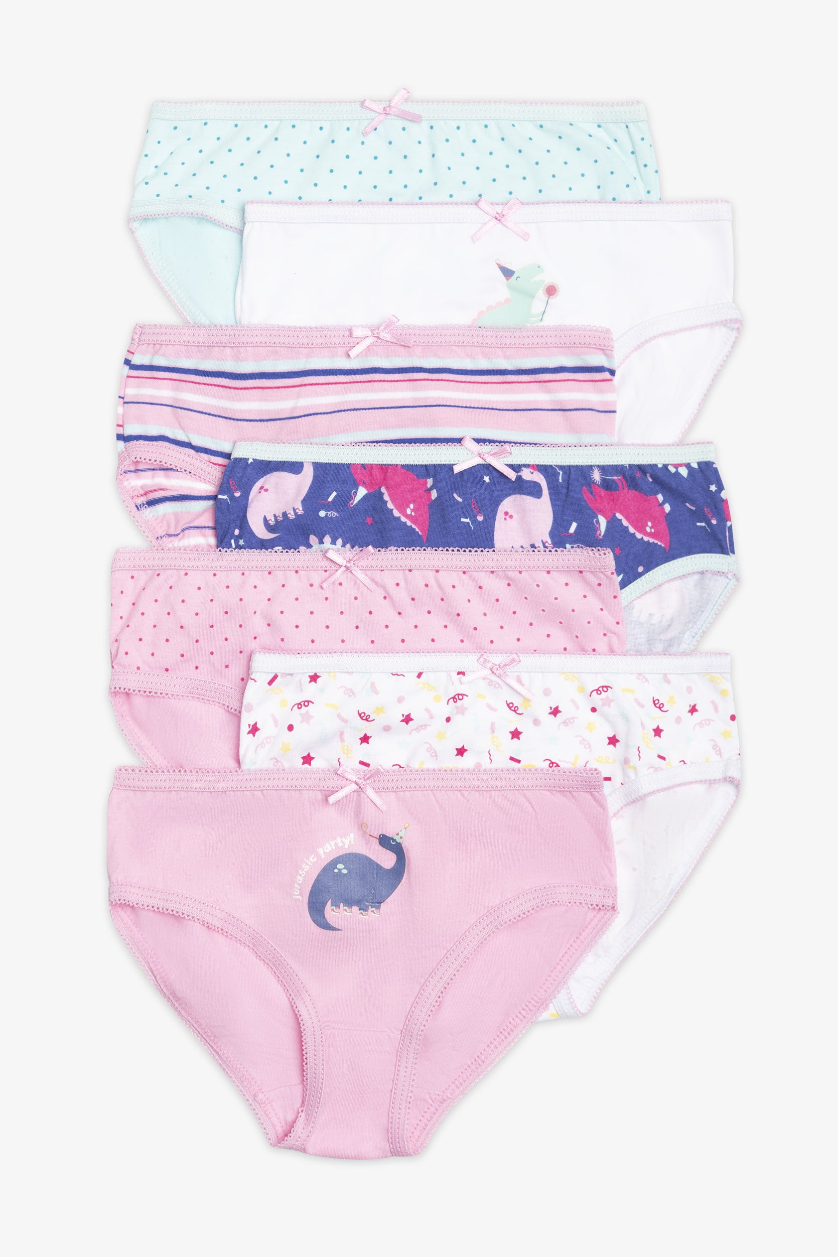 Lot de 7 culottes coton - Enfant fille && ROSE