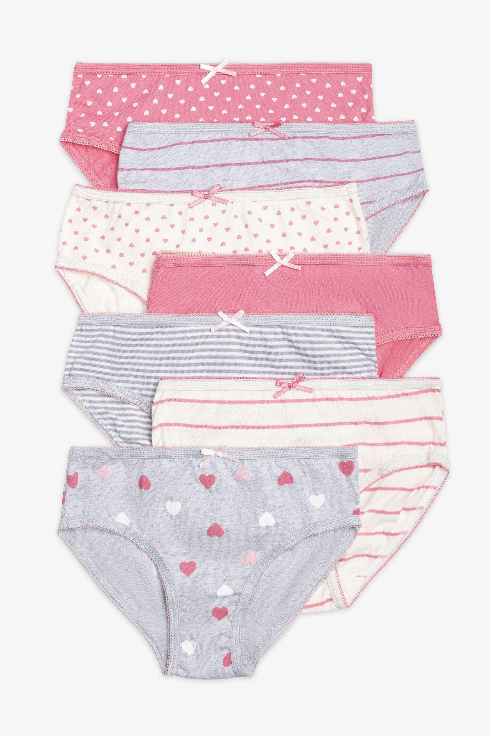 Lot de 7 culottes coton - Enfant fille && ROSE GOMME