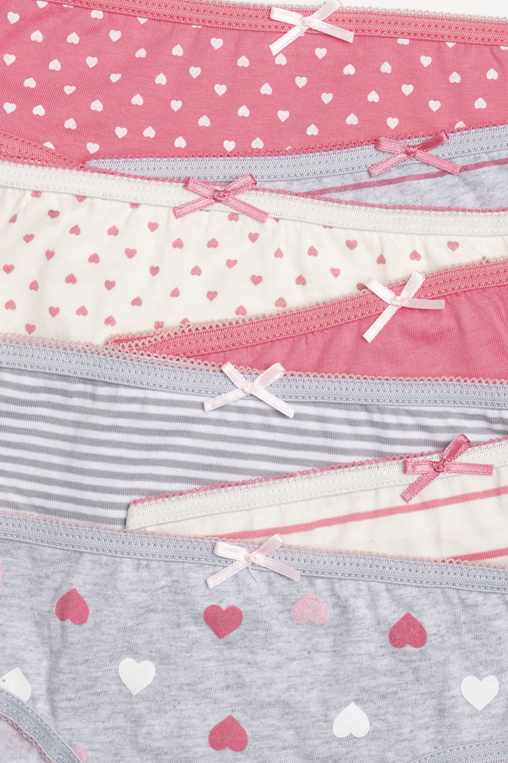 Lot de 7 culottes coton - Enfant fille && ROSE GOMME