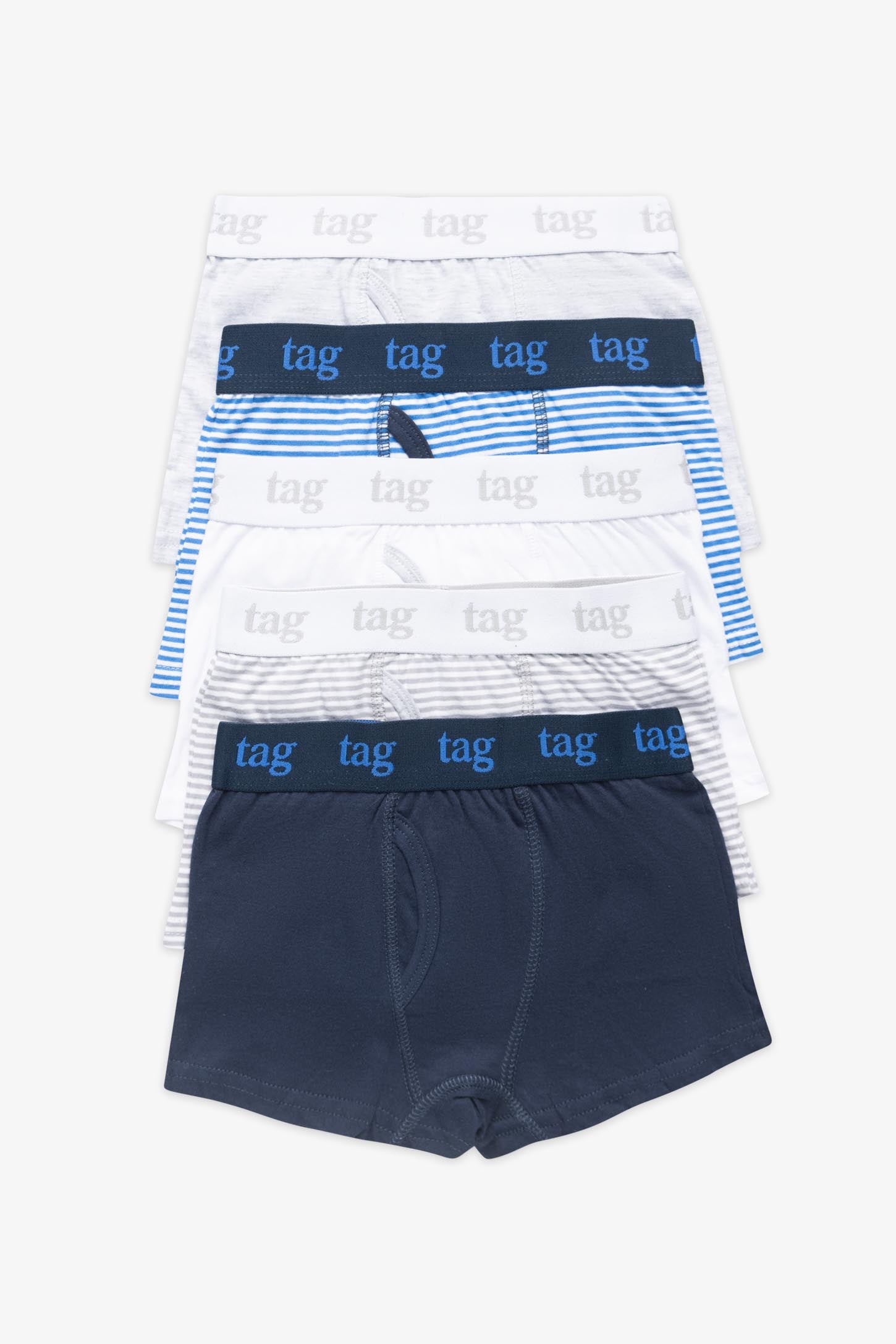 Lot de 5 caleçons en coton, 2/30$ - Enfant garçon && GRIS