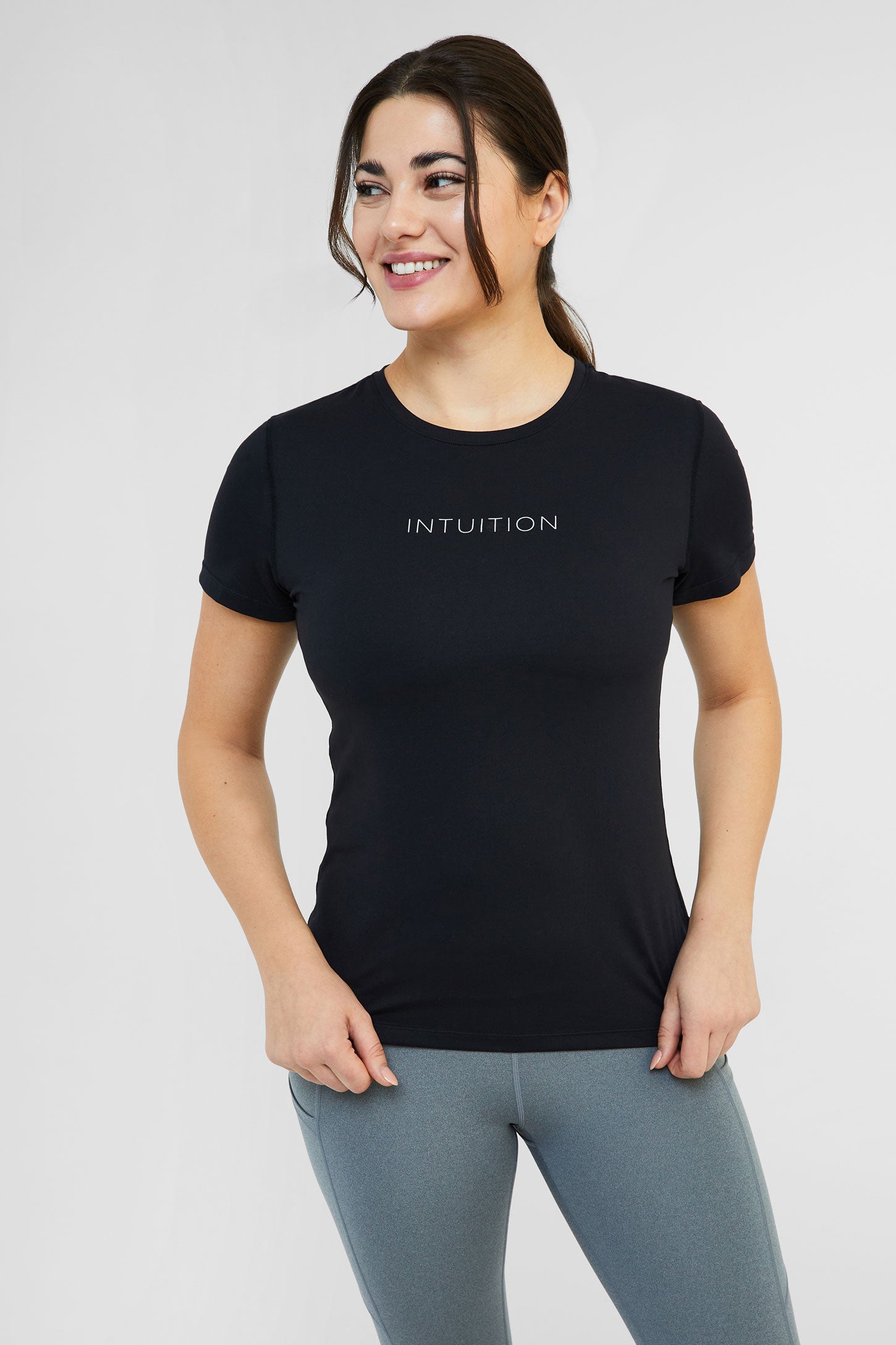 T-shirt sportif imprimé - Femme && NOIR