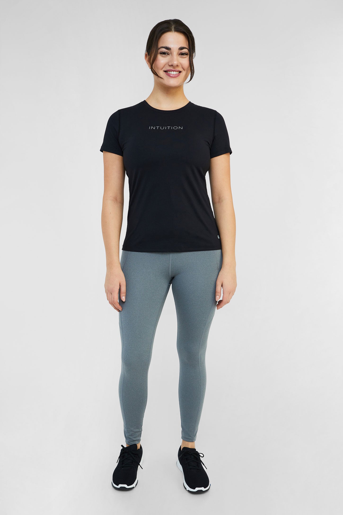 T-shirt sportif imprimé - Femme && NOIR
