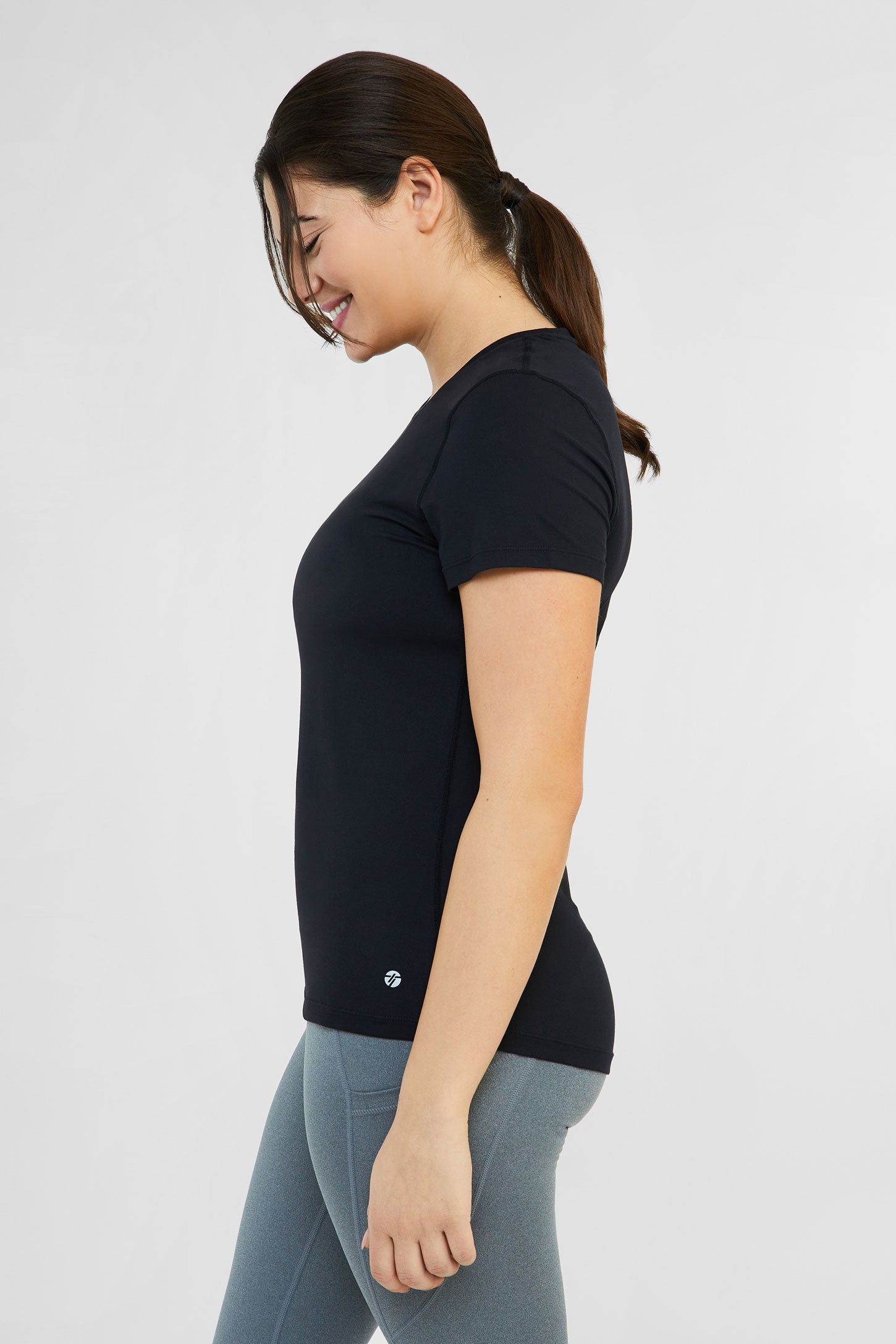 T-shirt sportif imprimé - Femme && NOIR