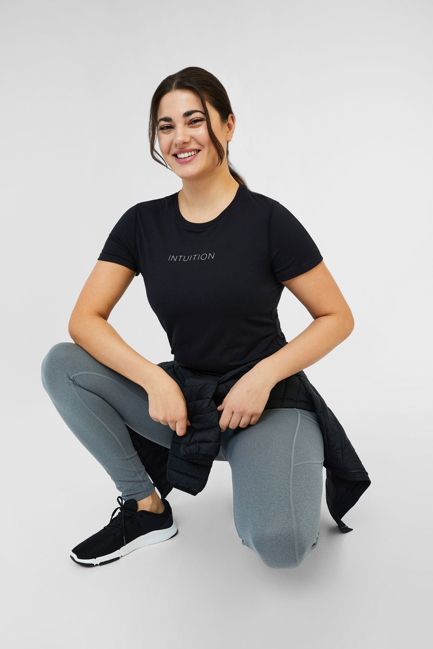 T-shirt sportif imprimé - Femme && NOIR