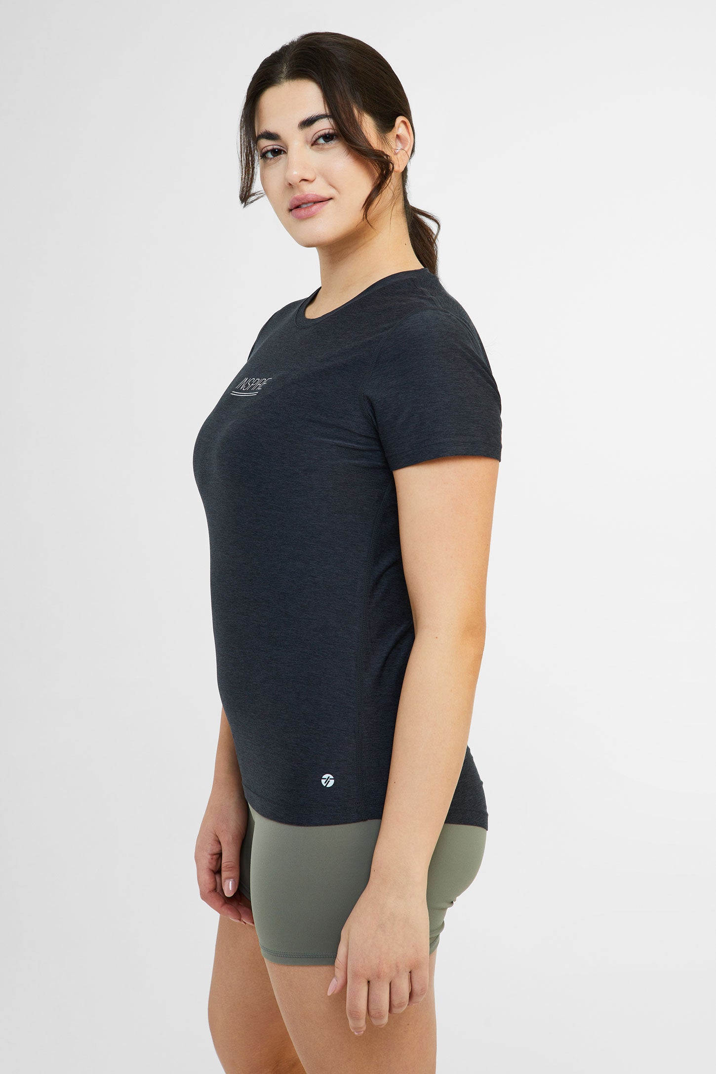 T-shirt sportif imprimé - Femme && CHARBON MIXTE