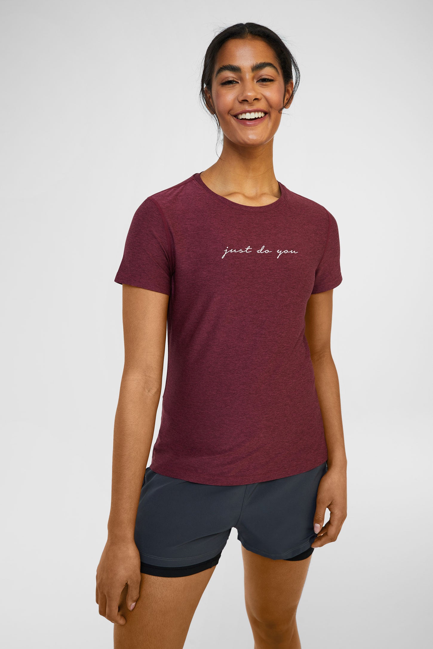 T-shirt sportif imprimé - Femme && BOURGOGNE MULTI