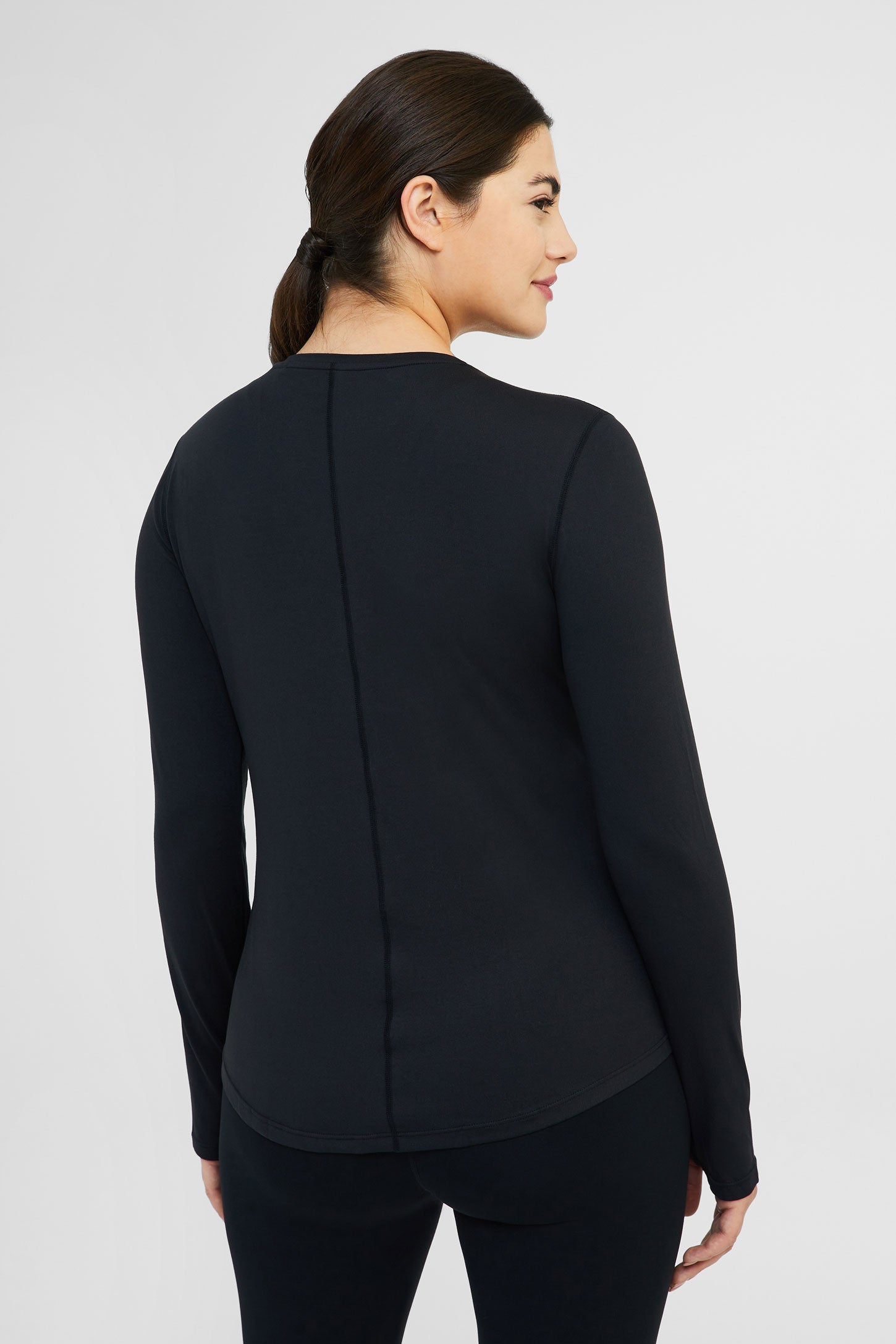 Chandail manches longues sportif - Femme && NOIR
