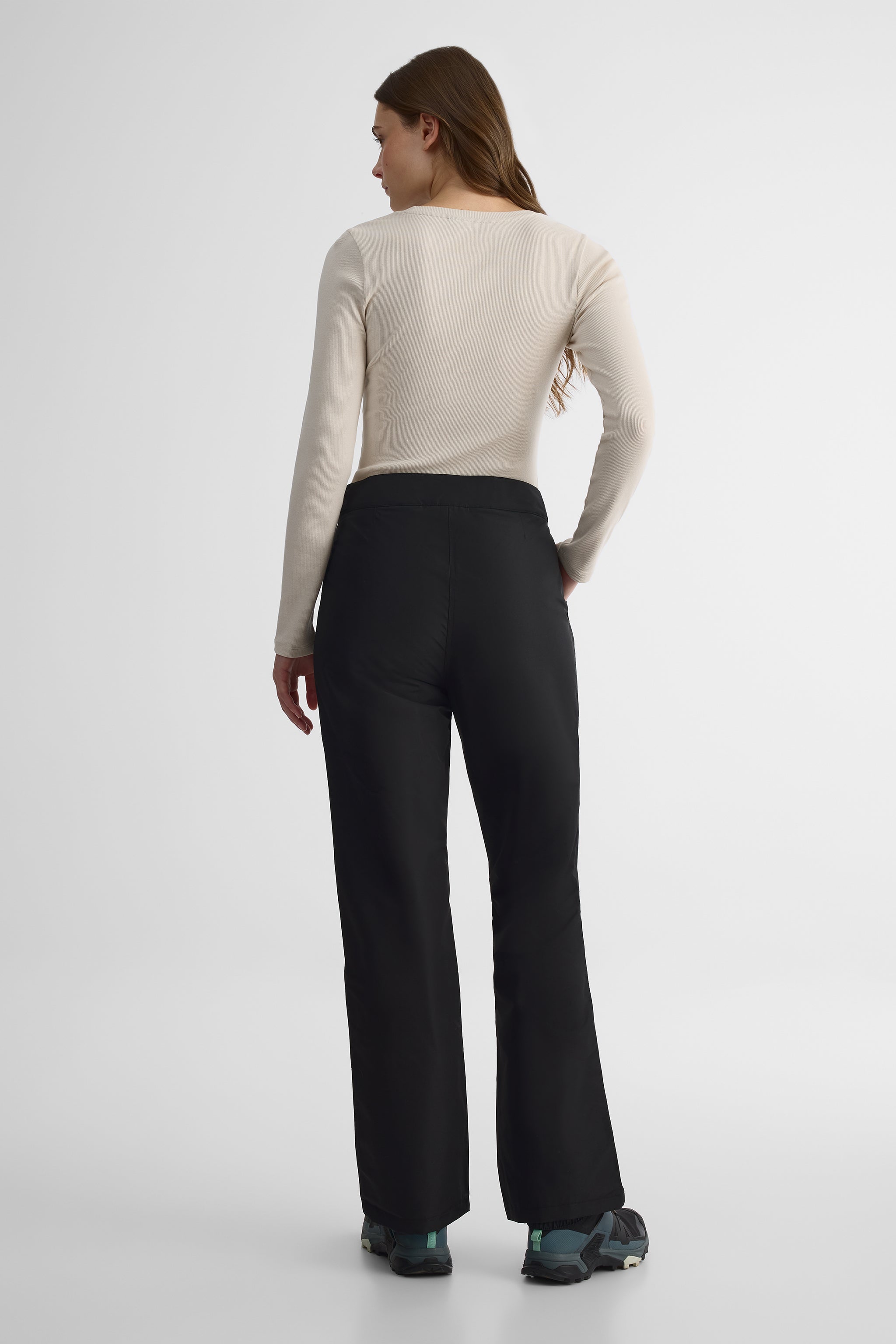 Pantalon mi-saison doublé en polar résistant à l'eau - Femme && NOIR