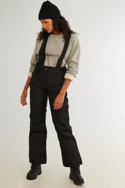 Pantalon de neige avec bretelles amovibles - Femme && NOIR