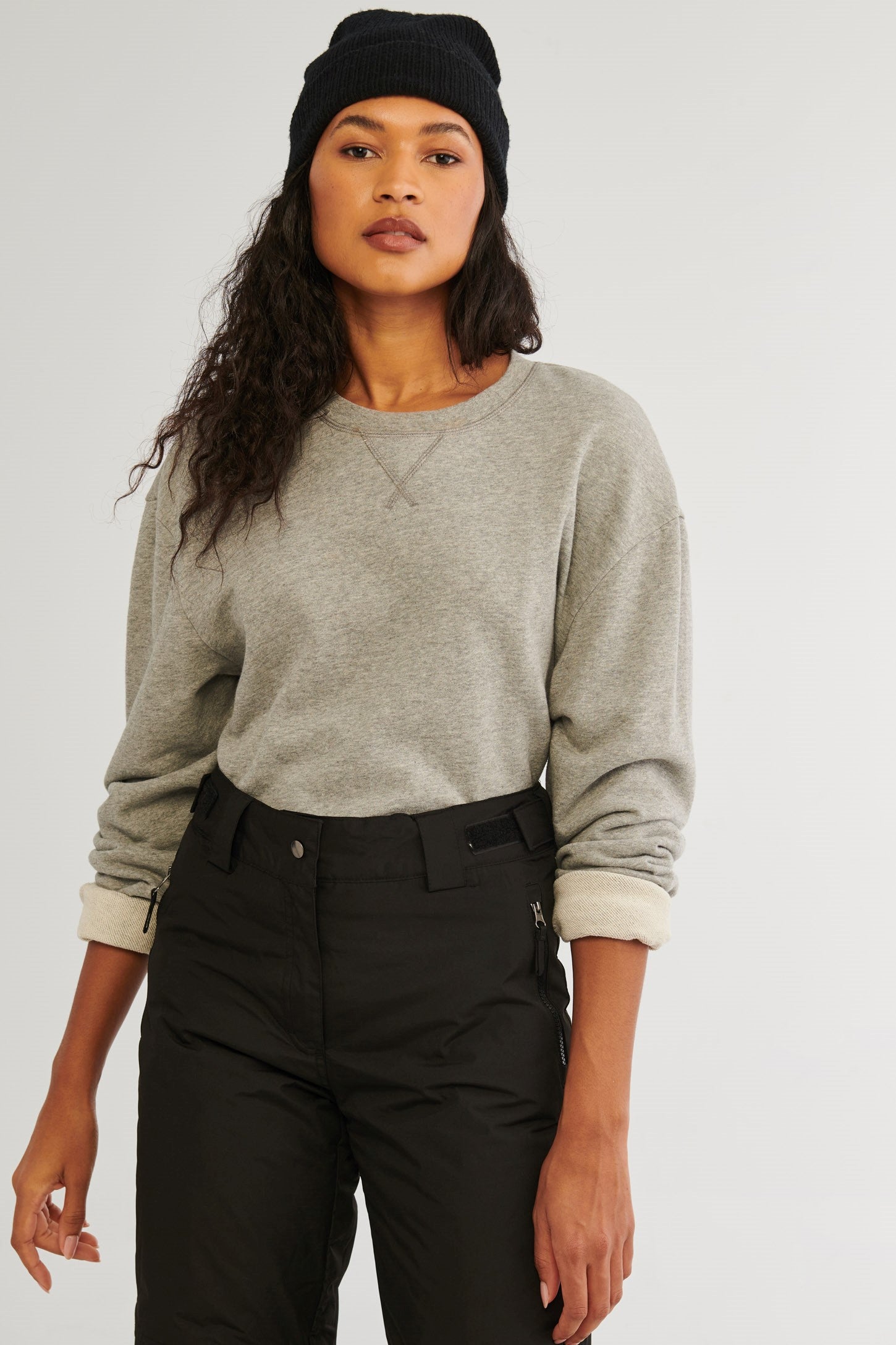 Pantalon de neige avec bretelles amovibles - Femme && NOIR