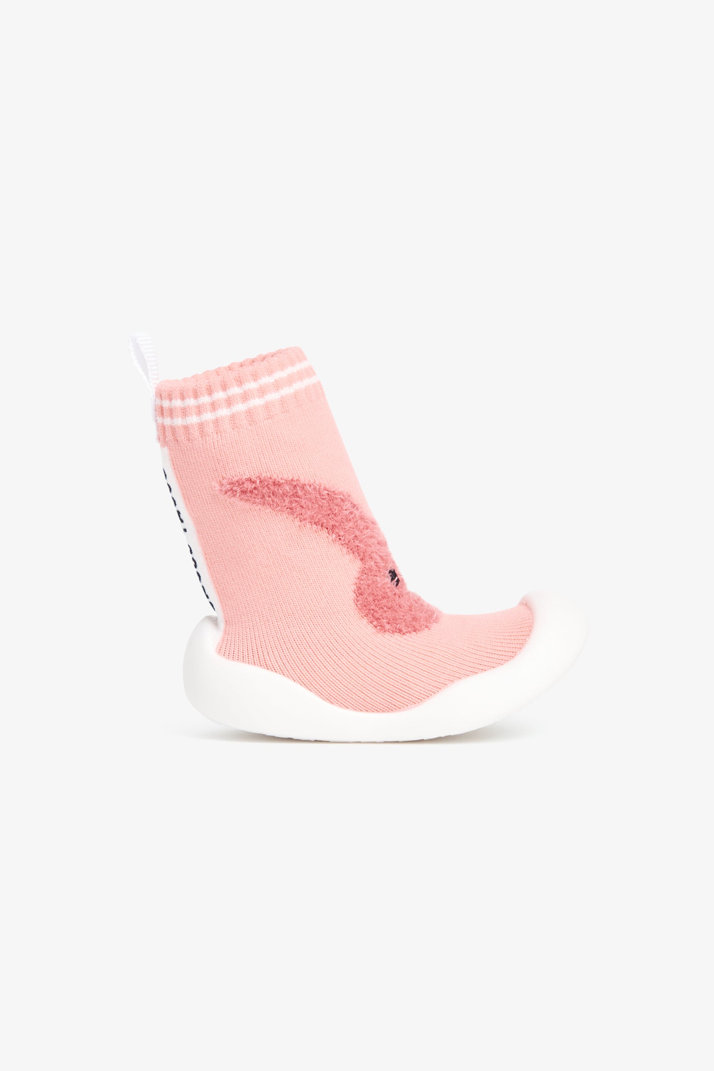 Pantoufle-chaussette en tricot avec semelle moulée - Bébé && ROSE