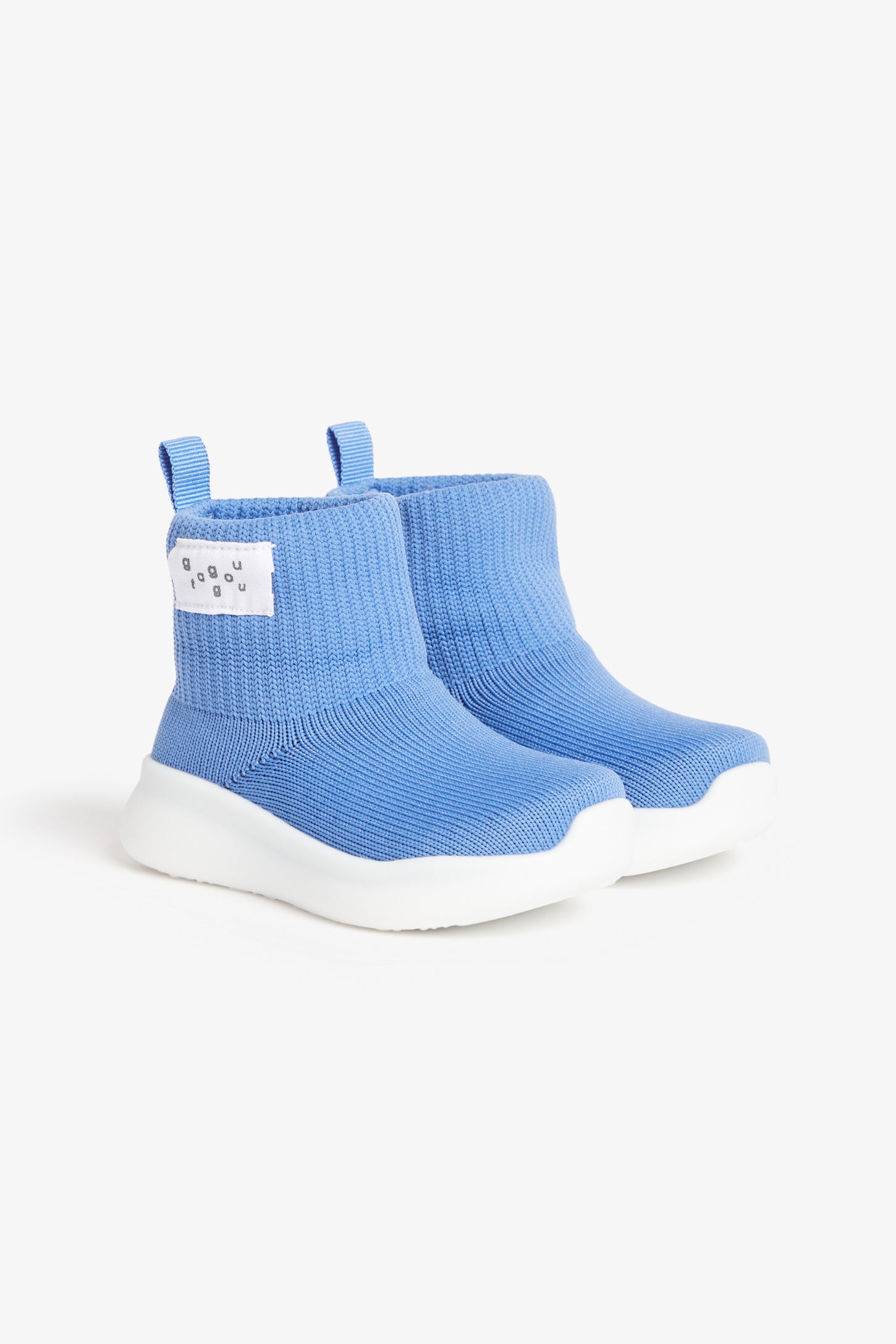 Chaussures-chaussettes tricot avec semelles moulées - Bébé && BLEU