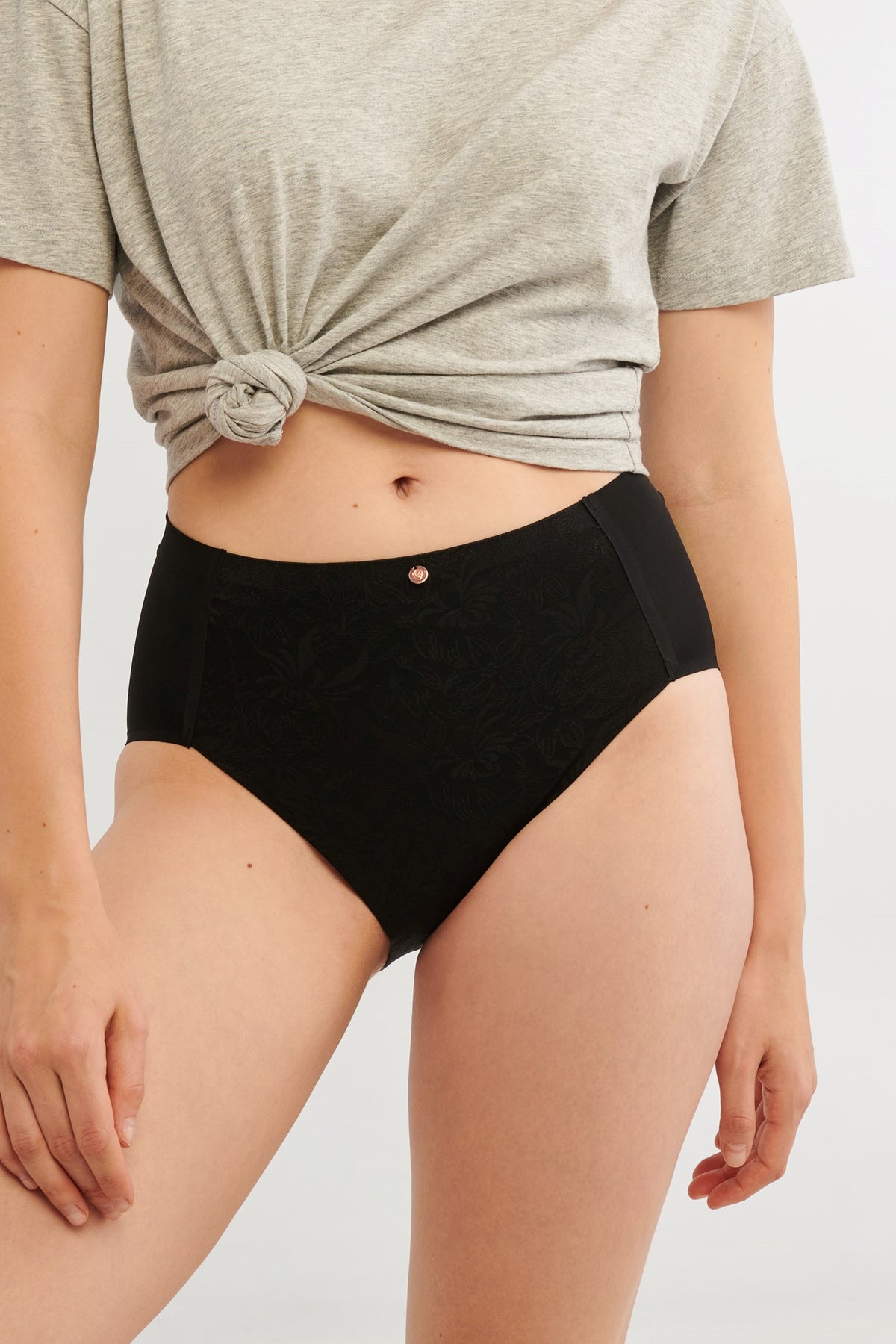 Culotte de maintien taille haute, 2/25$ - Femme && NOIR