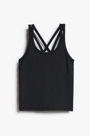 Camisole sportive dos croisé - Enfant fille && NOIR