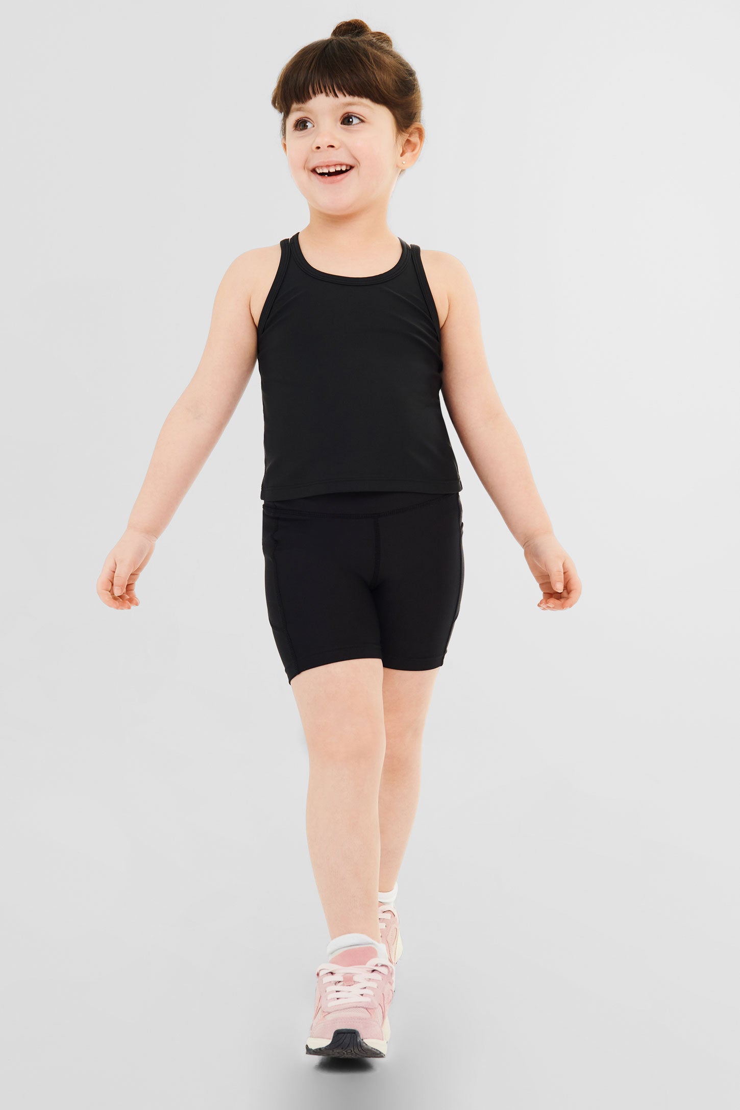 Cuissard vélo taille haute - Enfant fille && NOIR