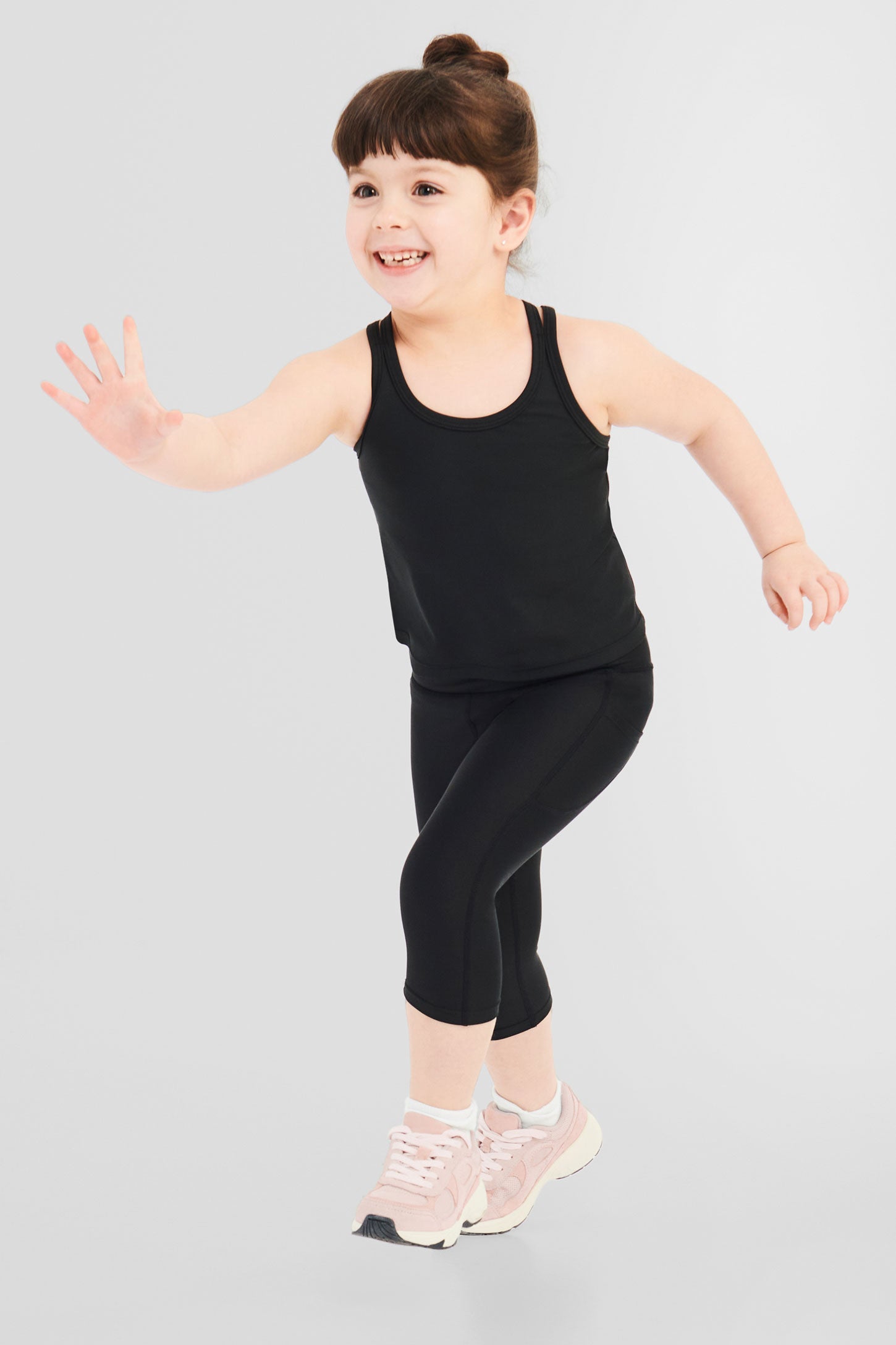 Legging capri sportif - Enfant fille && NOIR