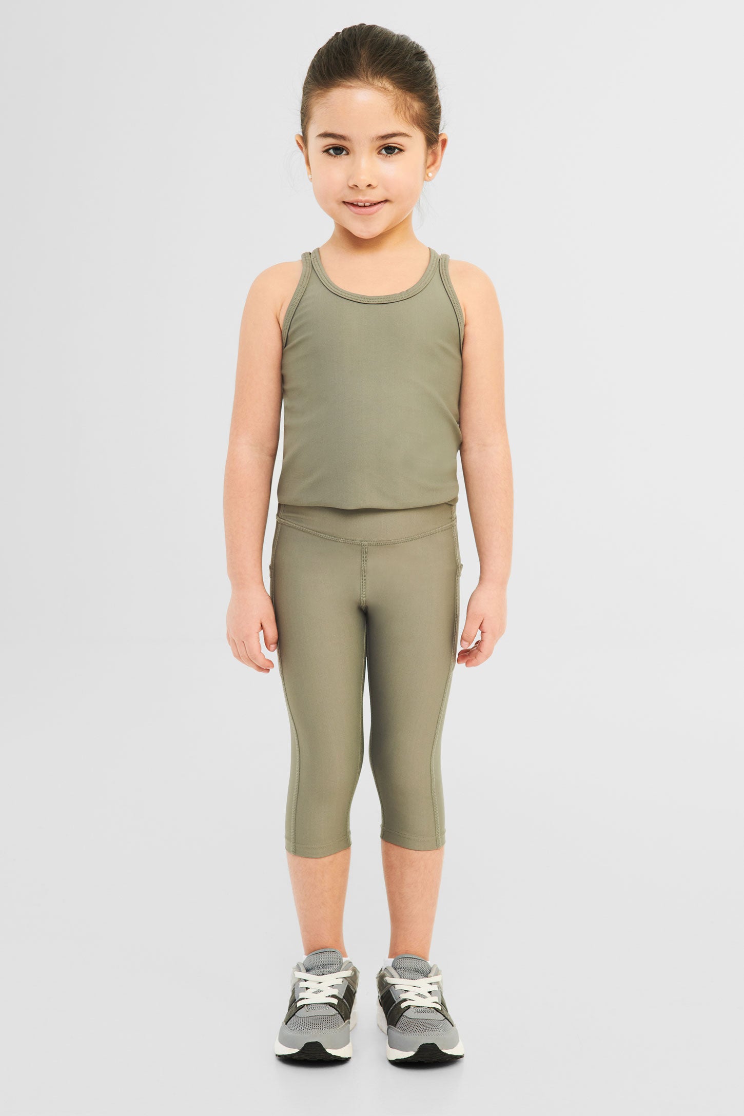 Legging capri sportif - Enfant fille && KAKI