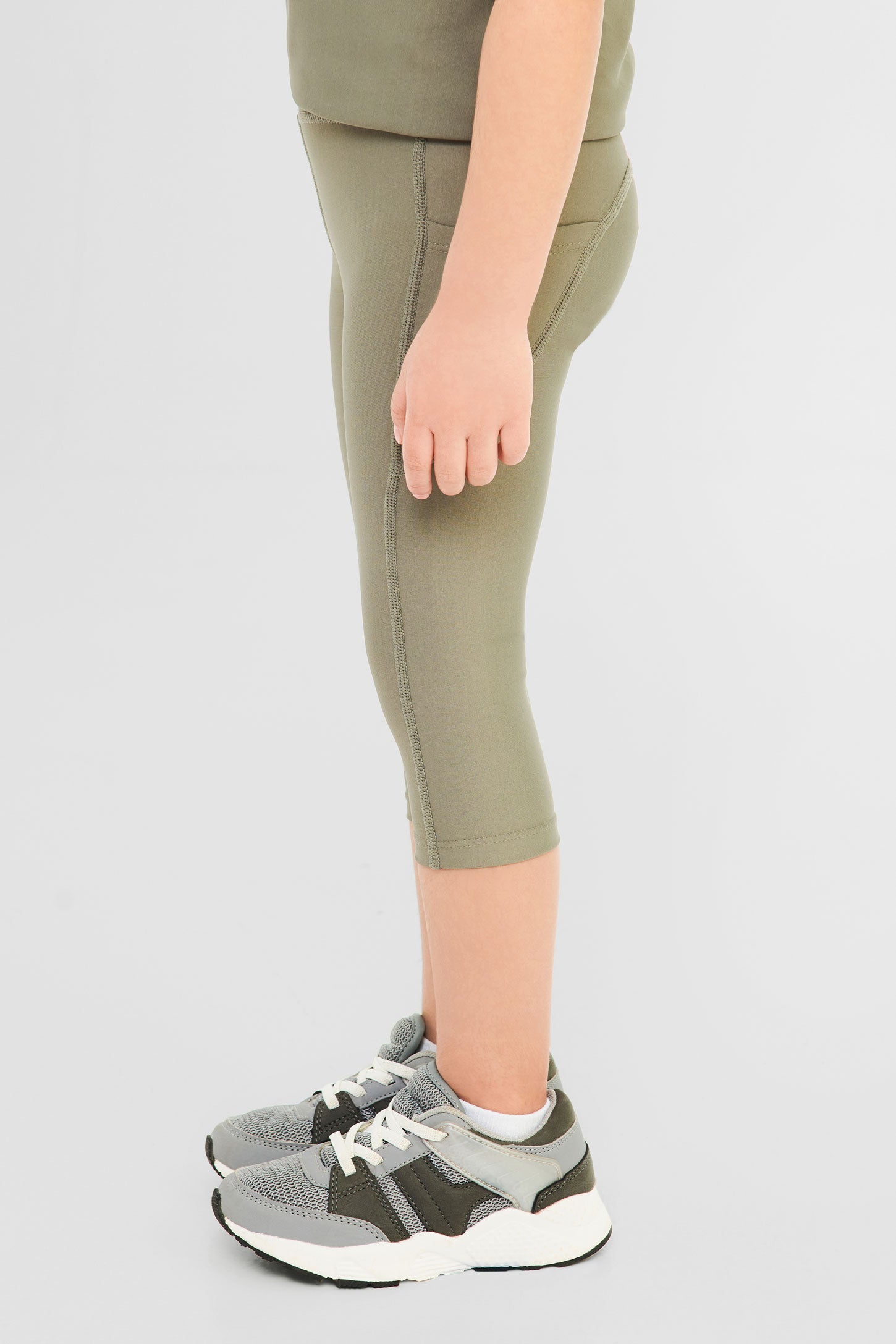 Legging capri sportif - Enfant fille && KAKI