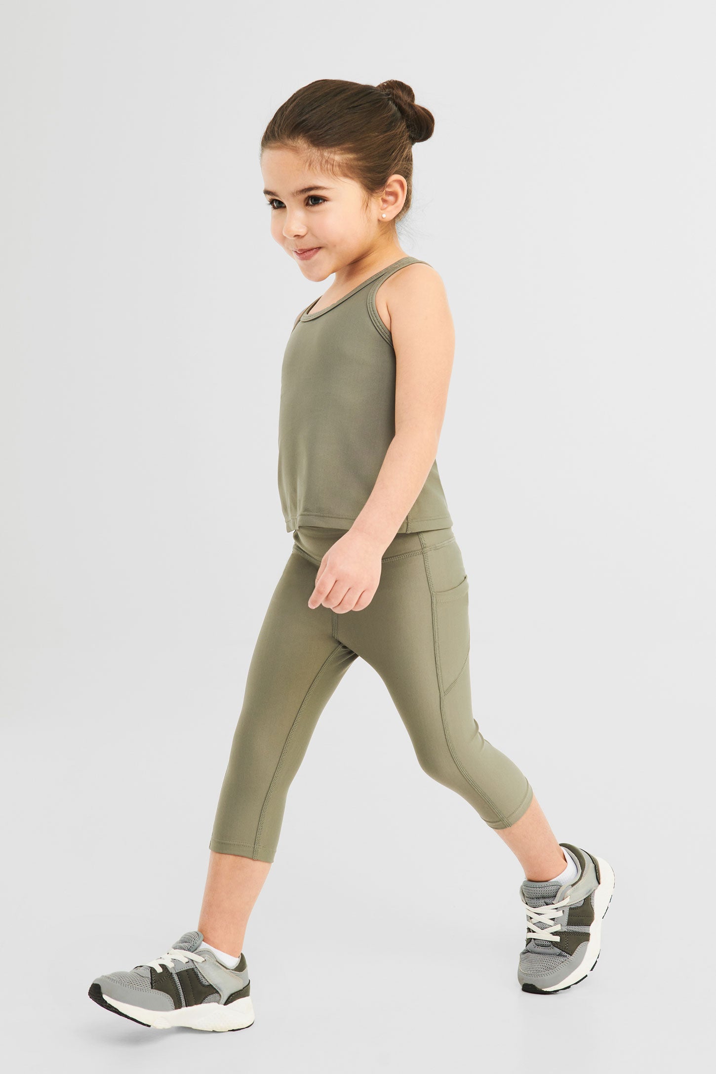 Legging capri sportif - Enfant fille && KAKI