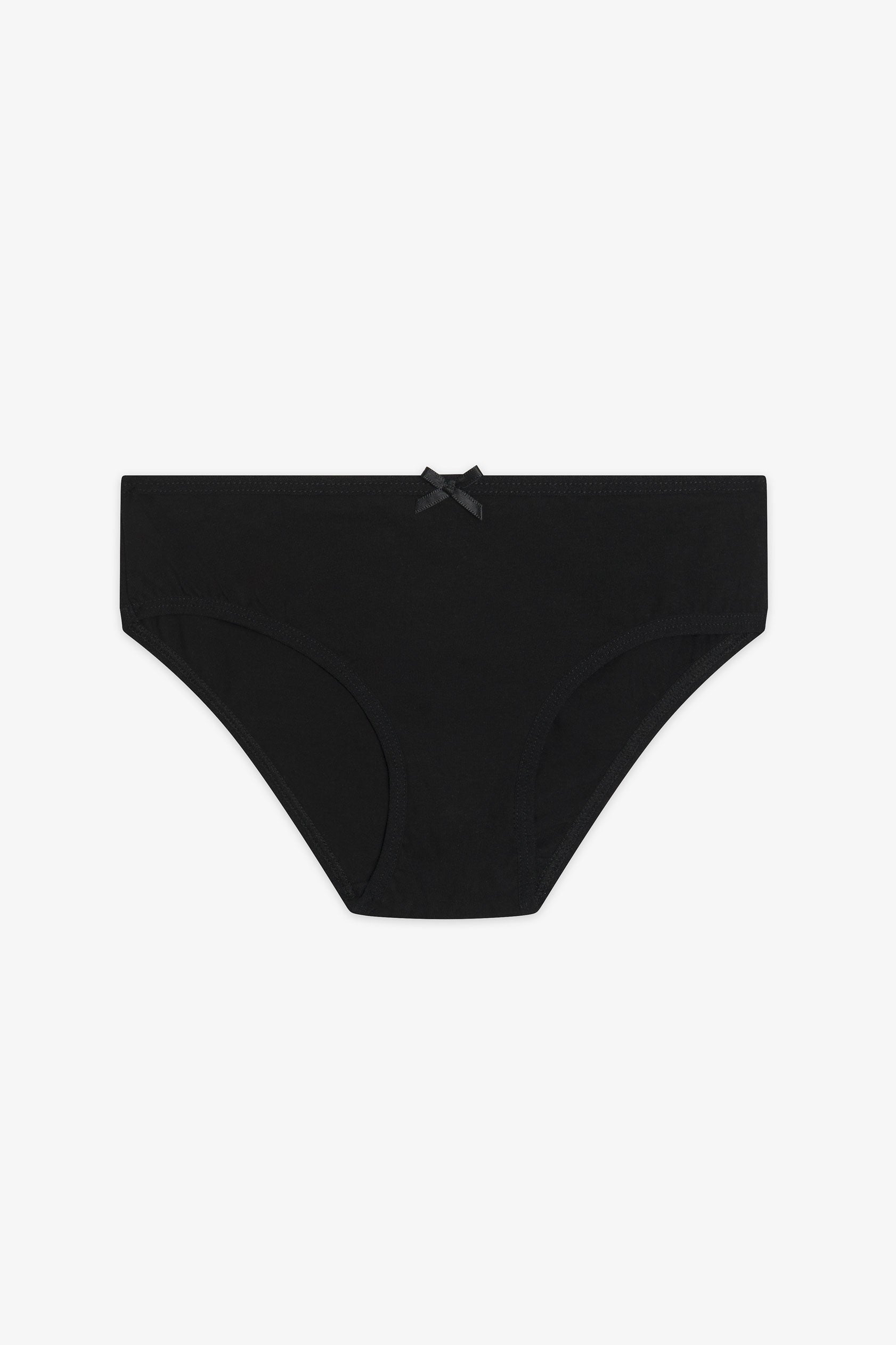 Culotte coupe bikini coton - Ado fille && NOIR