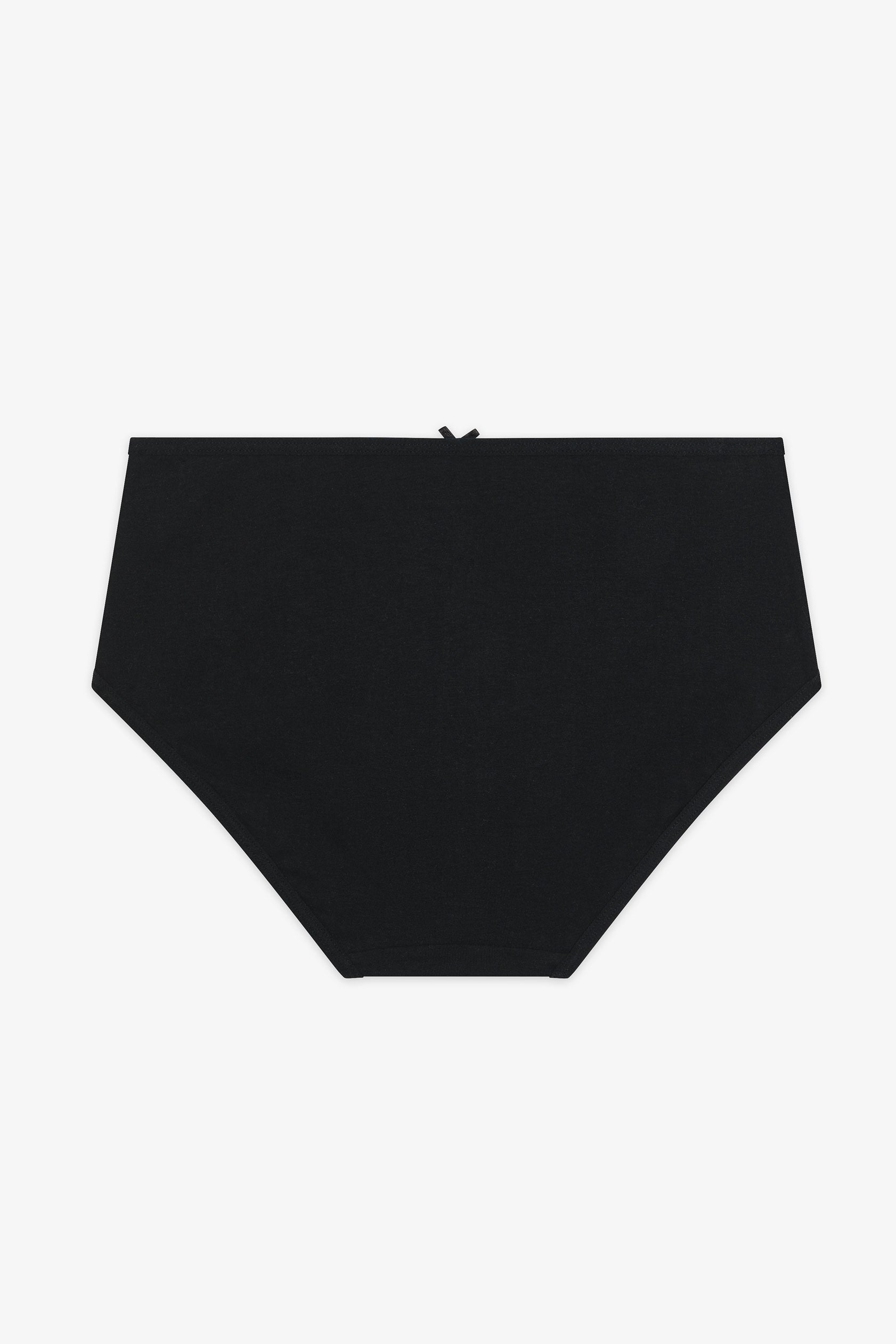 Culotte hipster en coton - Ado fille && NOIR