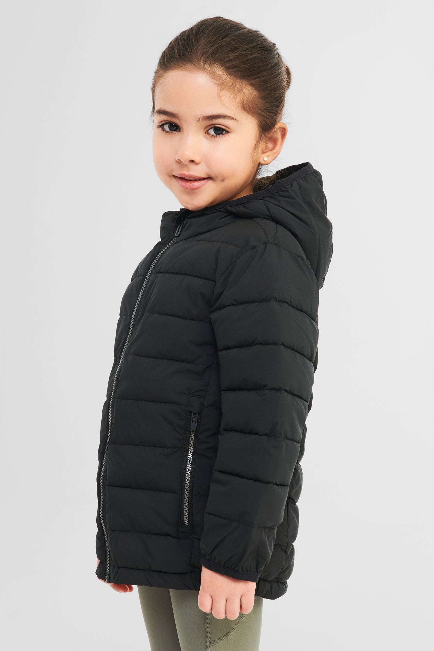 Manteau matelassé compressible - Enfant && NOIR