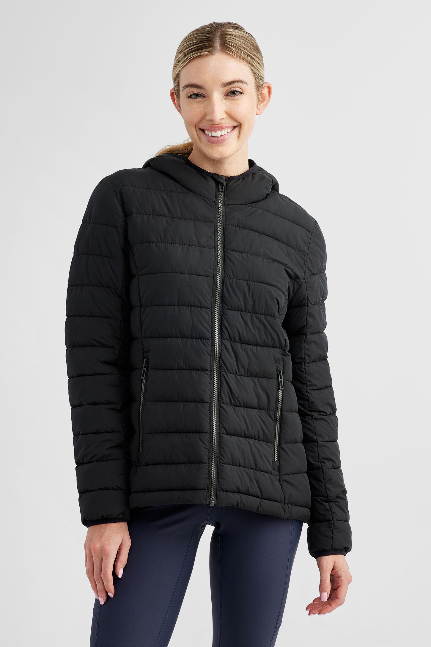 Manteau matelass compressible court Femme