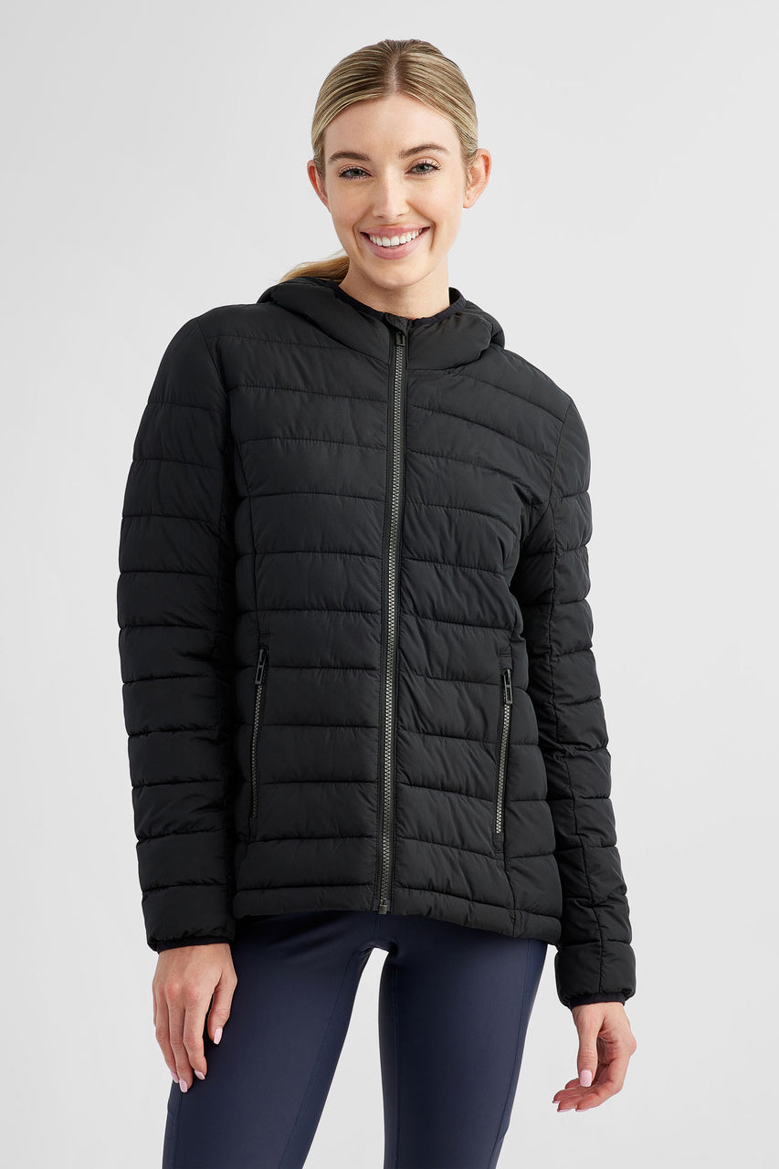 Short packable quilted jacket - Women