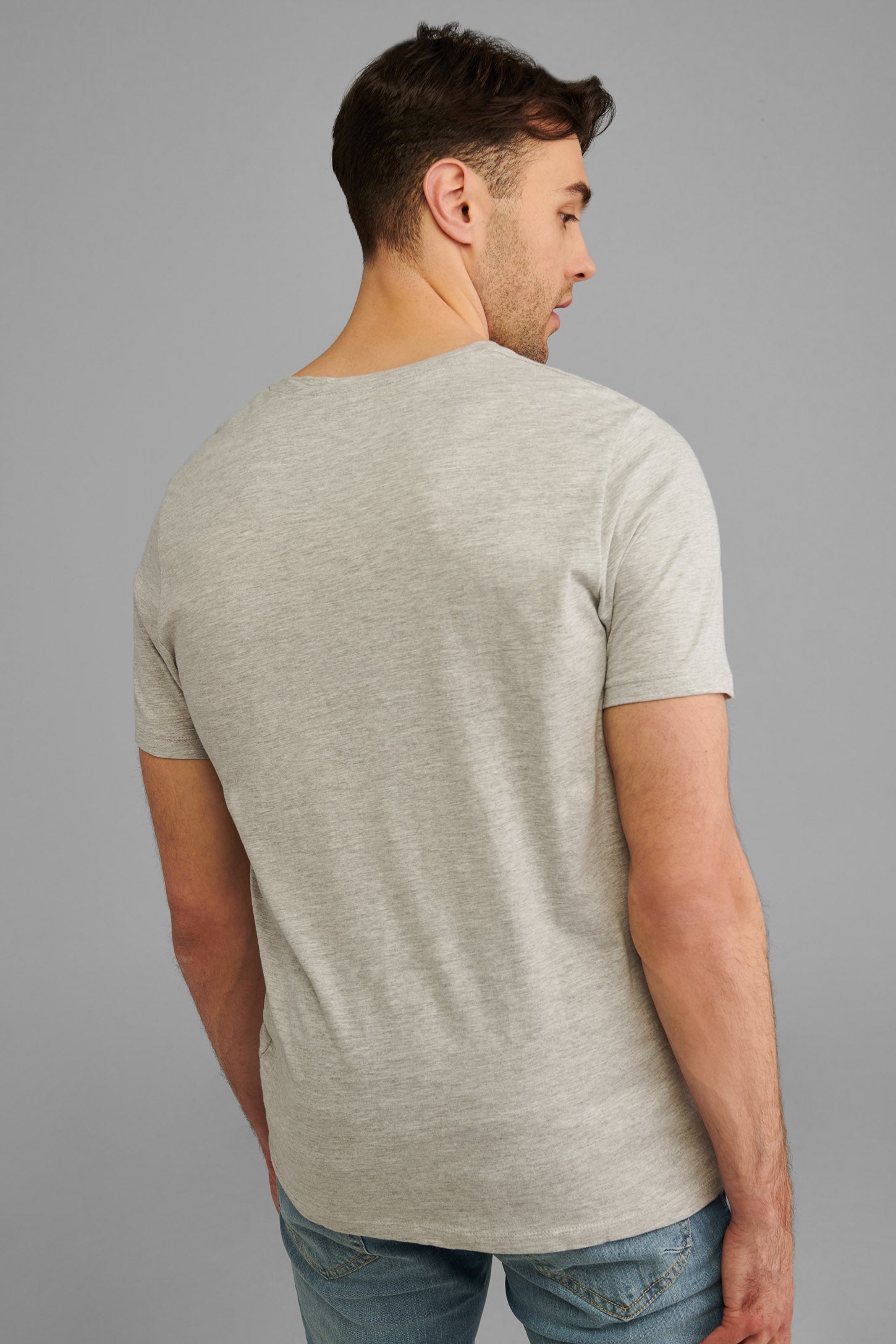 T-shirt à poche, coton bio - Homme && GRIS MIXTE