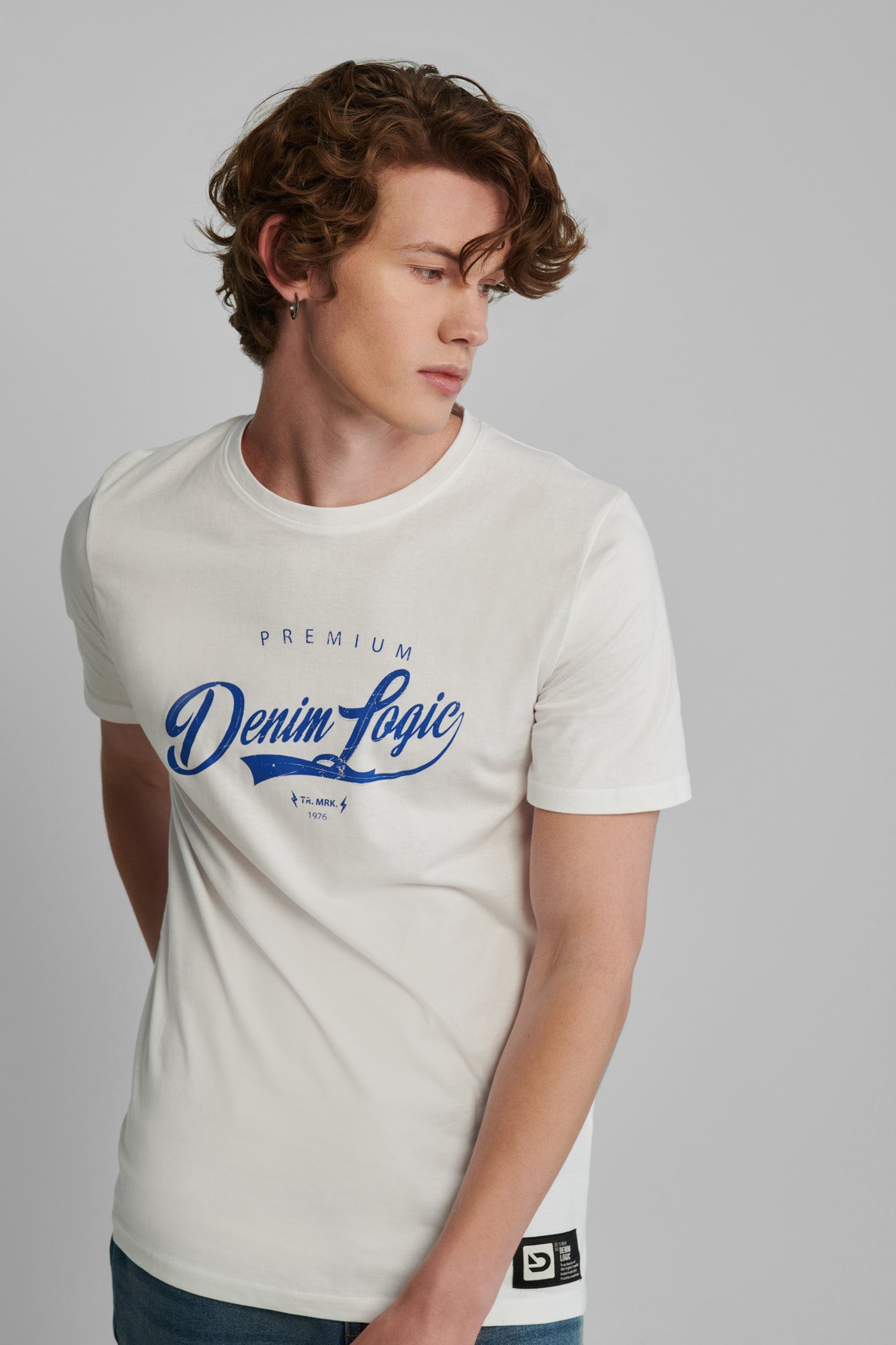 T-shirt imprimé, coton bio - Homme && BLANC