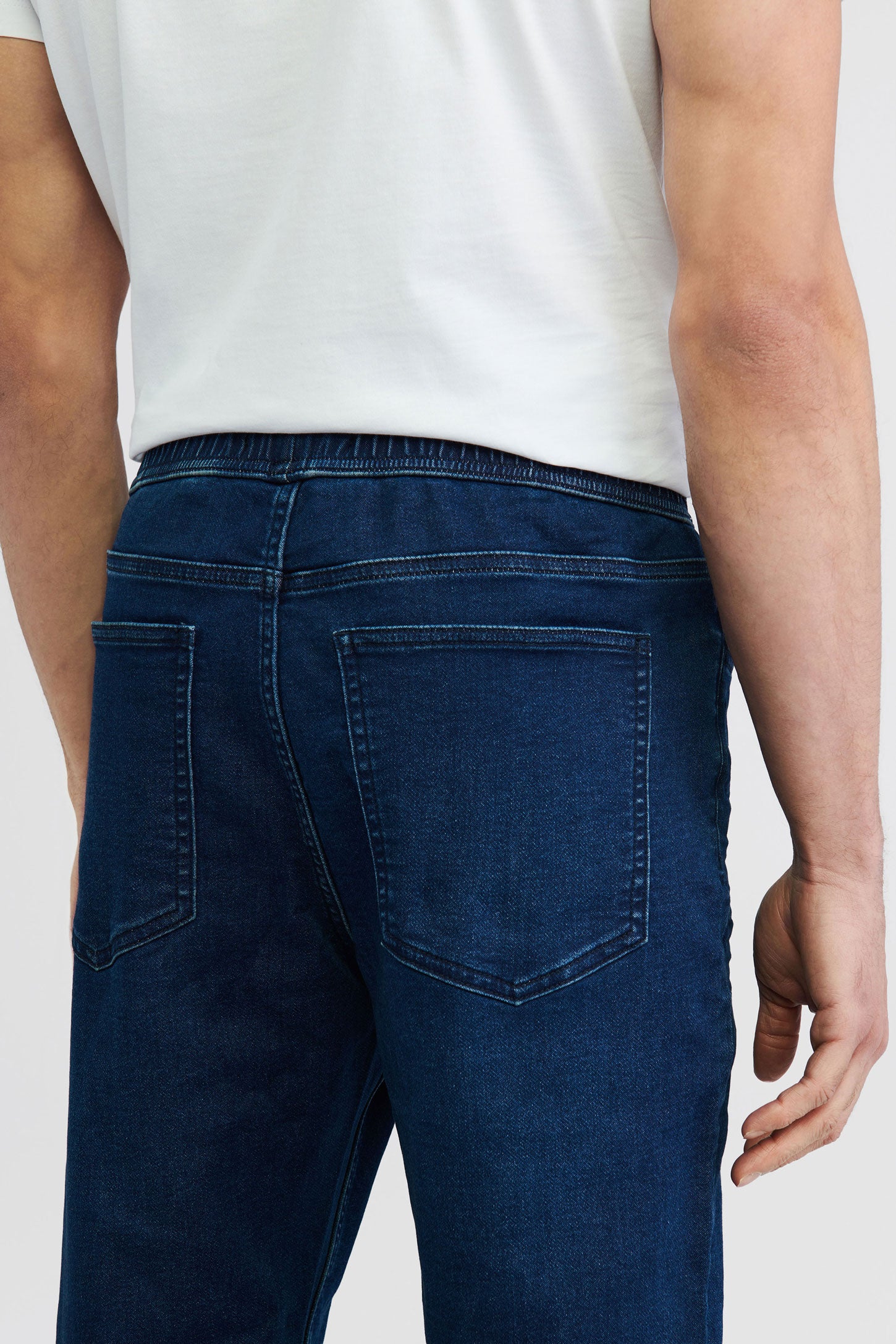 Pantalon jogger en jeans - Homme && BLEU FONCÉ