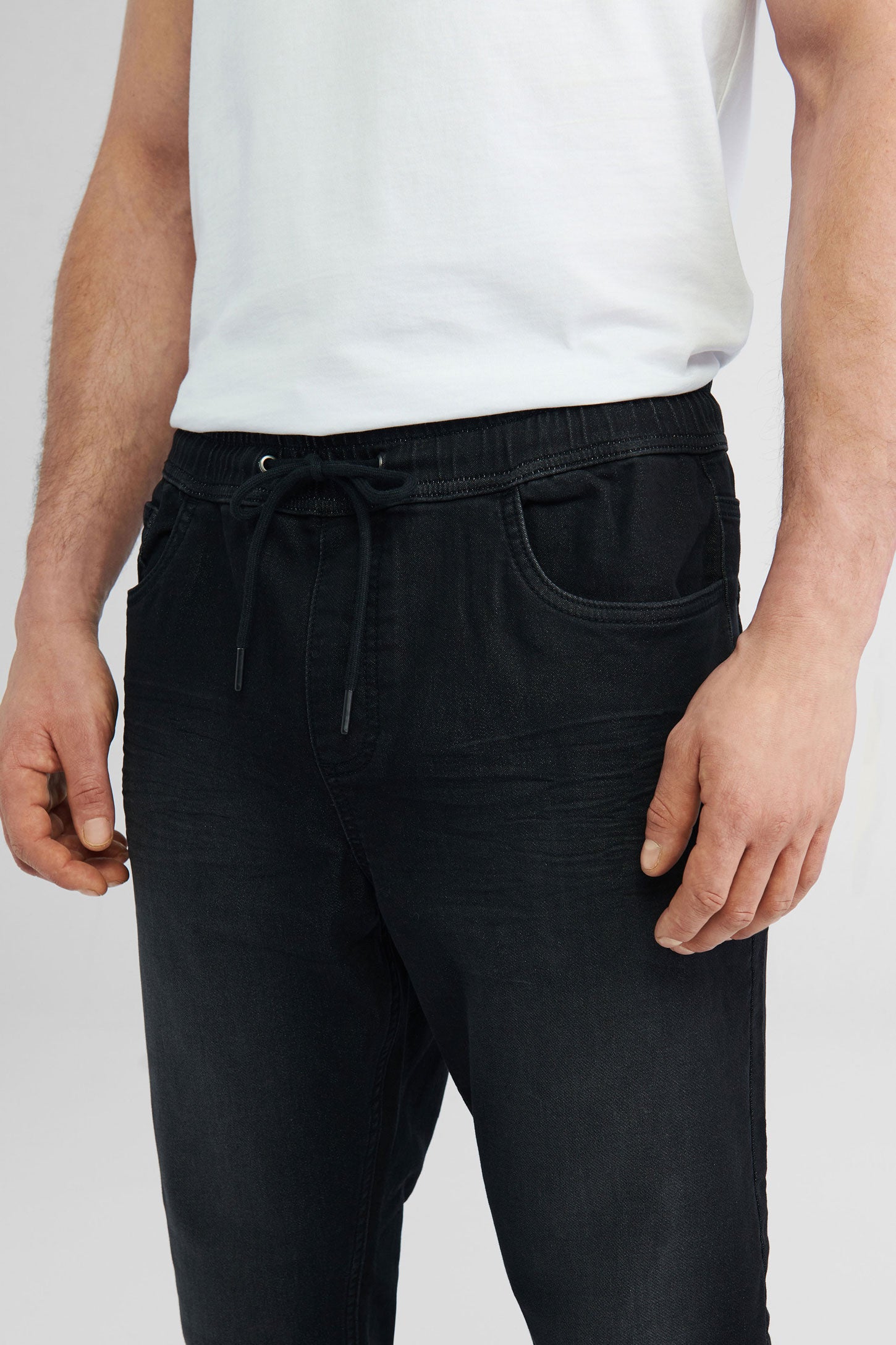 Jogger en jeans - Homme && NOIR