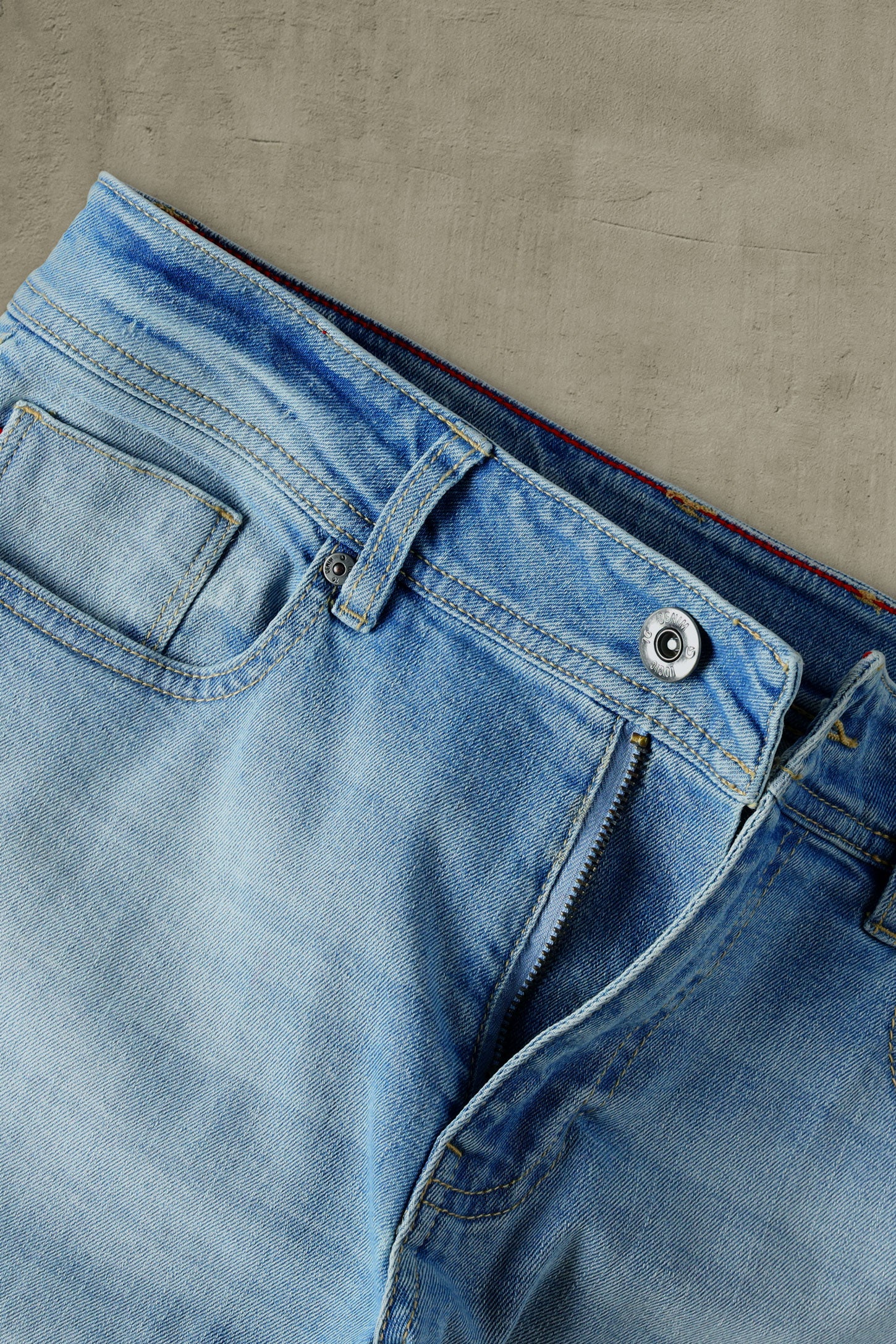 Jeans 5 poches, coupe régulière, 30'' - Homme && BLEU CLAIR
