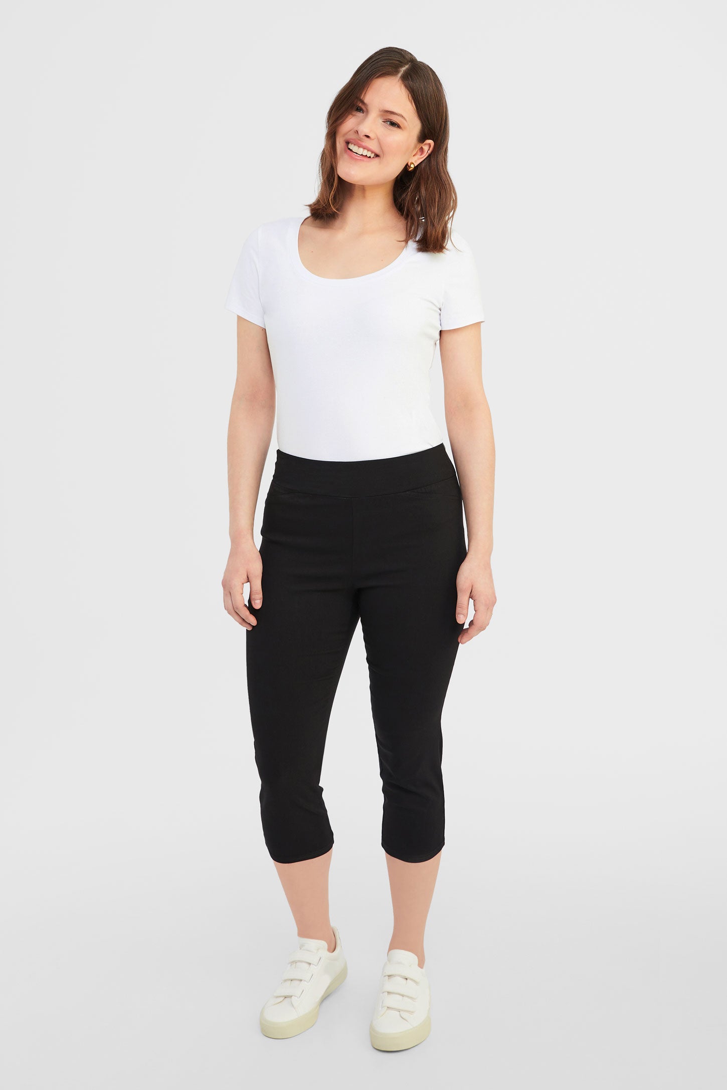 Capri ''Pull-on'' en twill - Femme && NOIR