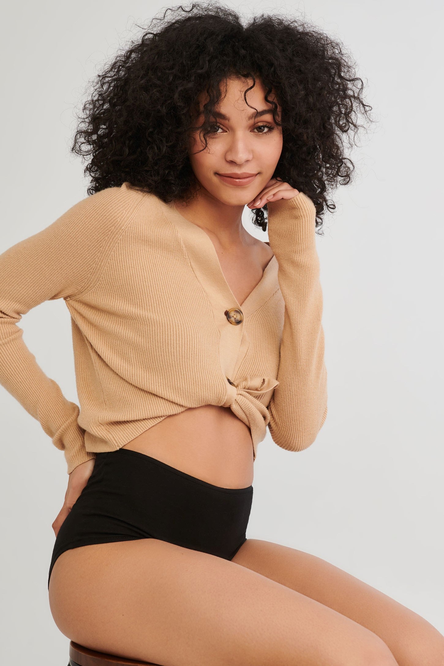 Culotte Hipster en coton, 4/29$ - Femme && NOIR